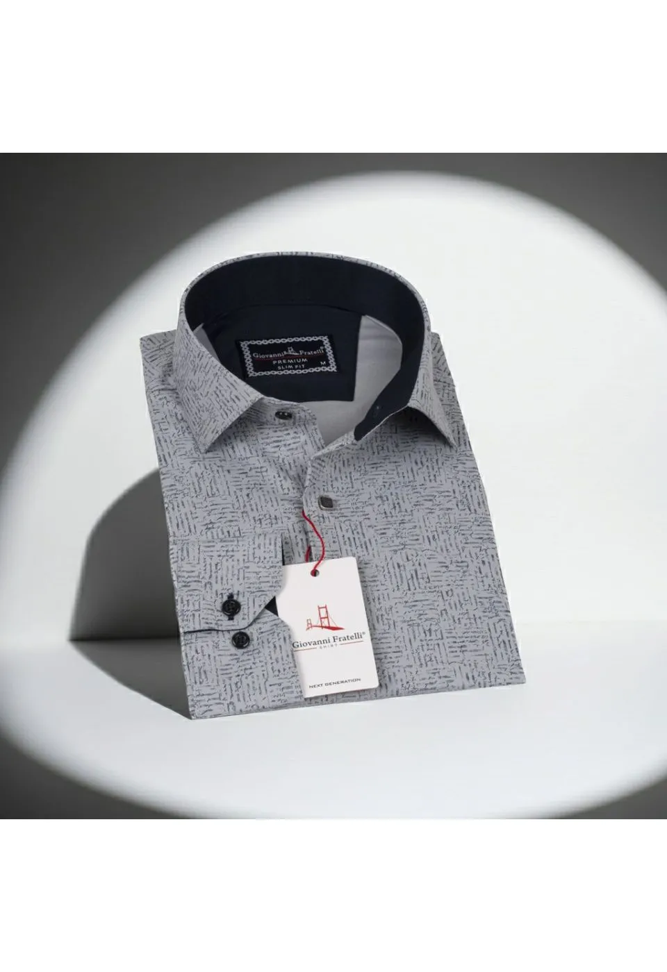Slim Fit Uzun Kol Dijital Baskılı Desenli Erkek Gömlek 3GMK311642005 - Giovanni Fratelli