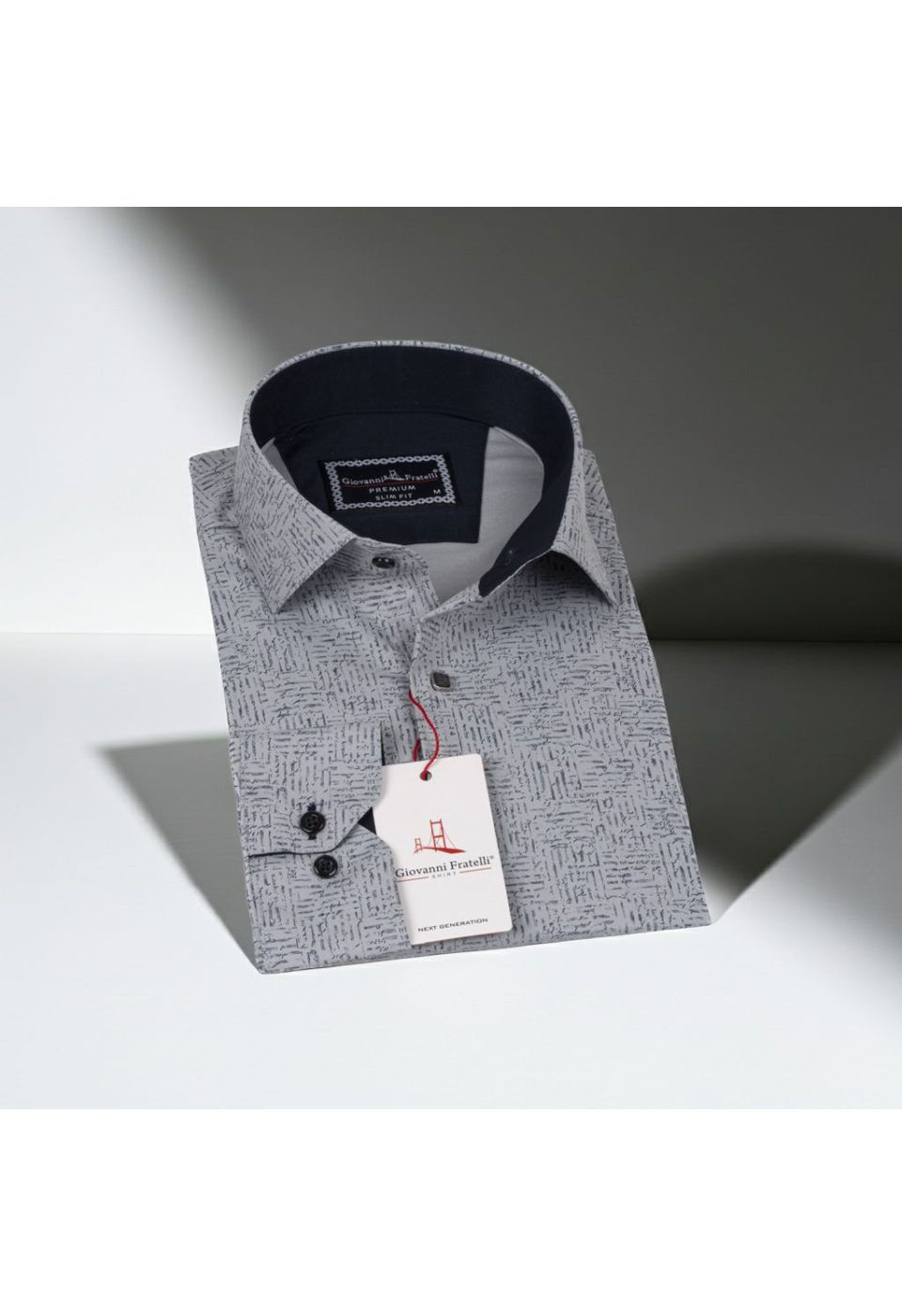 Slim Fit Uzun Kol Dijital Baskılı Desenli Erkek Gömlek 3GMK311642005 - Giovanni Fratelli