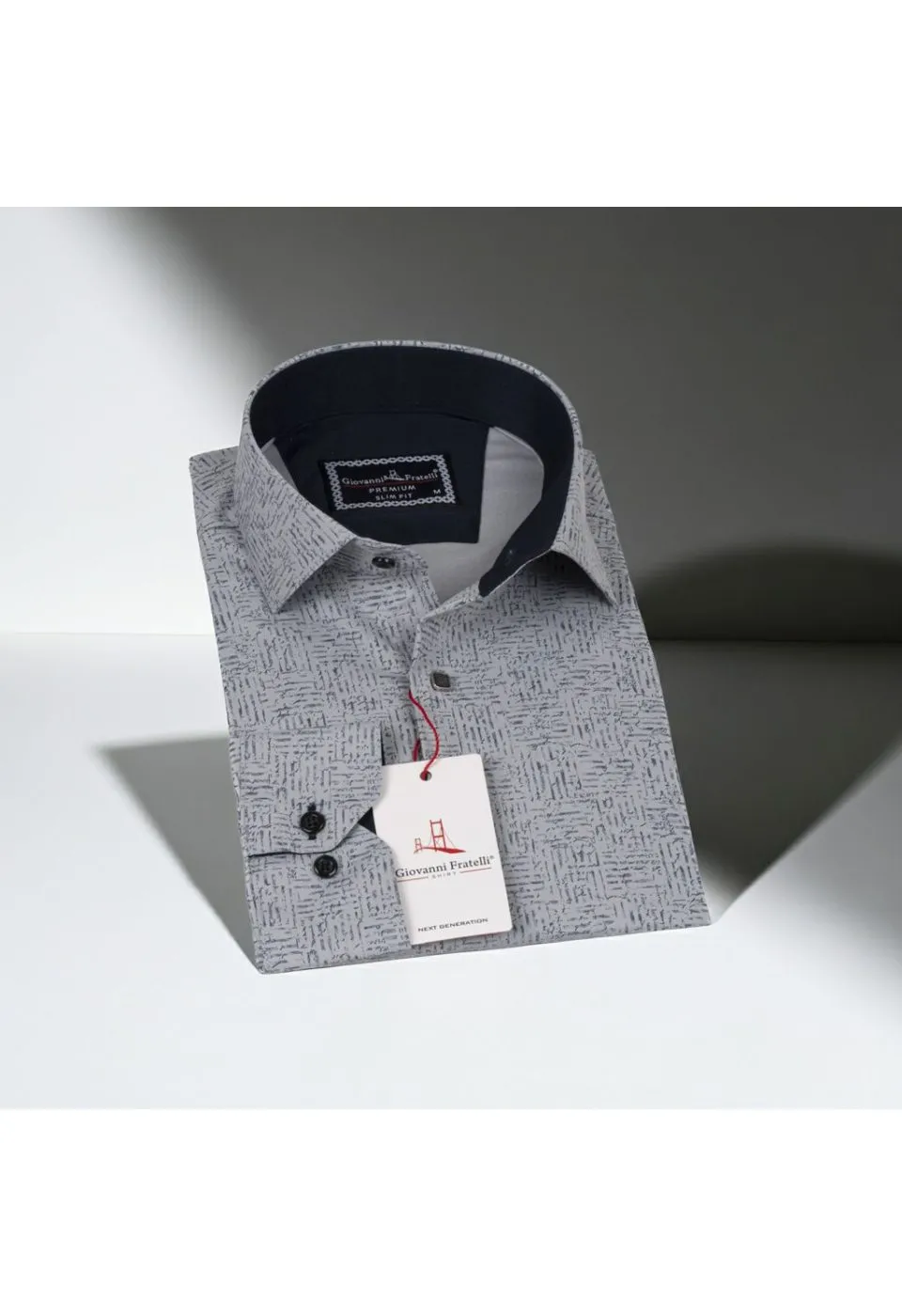 Slim Fit Uzun Kol Dijital Baskılı Desenli Erkek Gömlek 3GMK311642005 - Giovanni Fratelli
