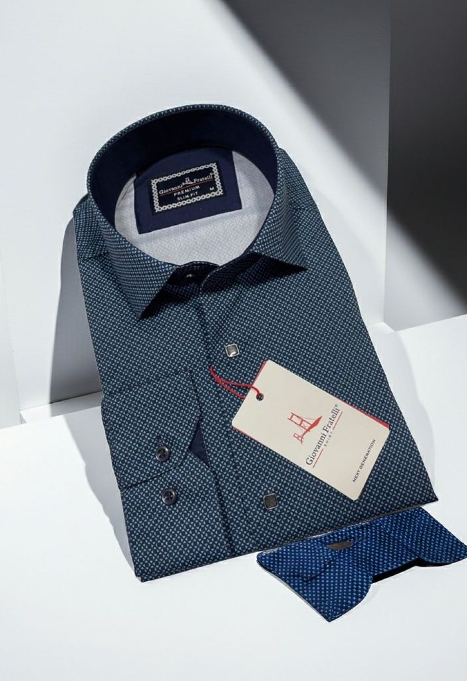 Slim Fit Uzun Kol Dijital Baskılı Desenli Erkek Gömlek 3GMK311643003 - Giovanni Fratelli