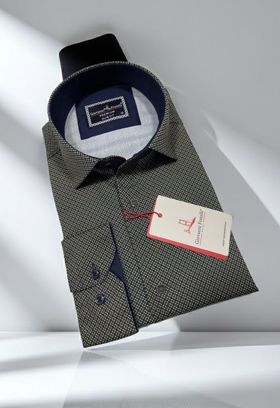 Slim Fit Uzun Kol Dijital Baskılı Desenli Erkek Gömlek 3GMK311643004 - Giovanni Fratelli