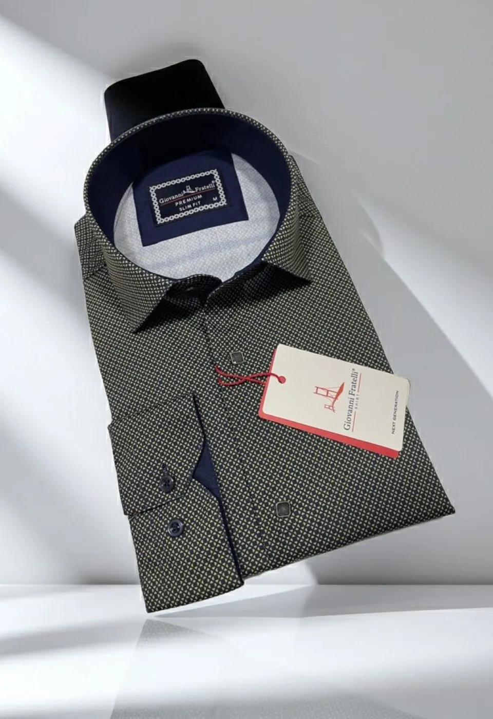 Slim Fit Uzun Kol Dijital Baskılı Desenli Erkek Gömlek 3GMK311643004 - Giovanni Fratelli