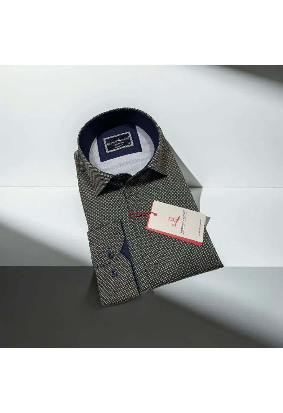 Slim Fit Uzun Kol Dijital Baskılı Desenli Erkek Gömlek 3GMK311643004 - Giovanni Fratelli