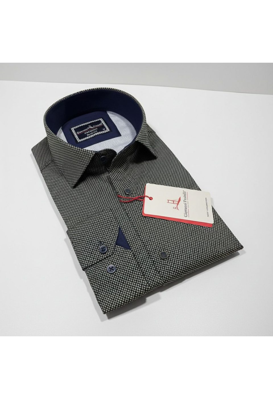 Slim Fit Uzun Kol Dijital Baskılı Desenli Erkek Gömlek 3GMK311643004 - Giovanni Fratelli