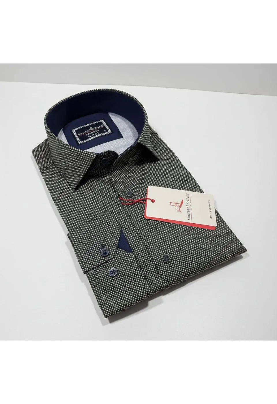 Slim Fit Uzun Kol Dijital Baskılı Desenli Erkek Gömlek 3GMK311643004 - Giovanni Fratelli