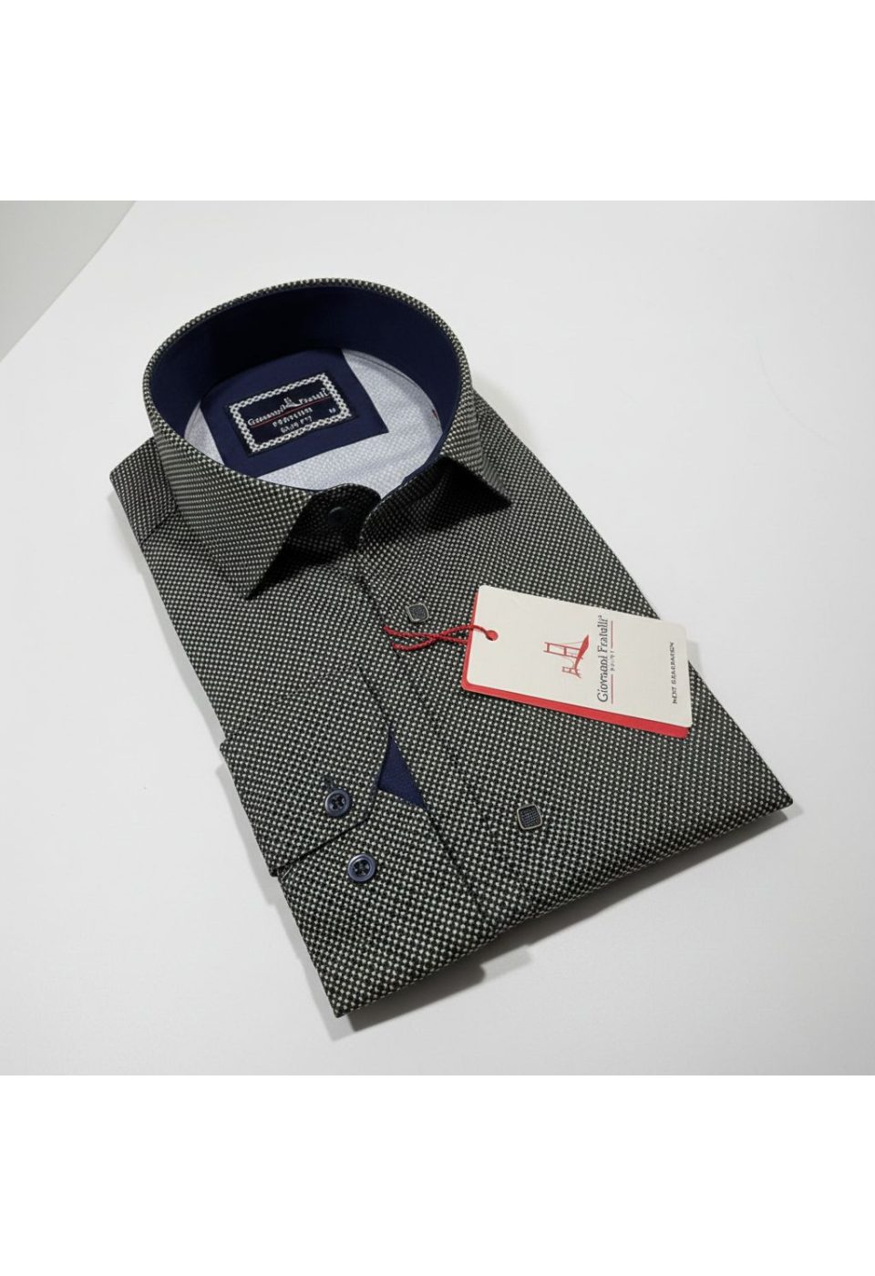Slim Fit Uzun Kol Dijital Baskılı Desenli Erkek Gömlek 3GMK311643004 - Giovanni Fratelli
