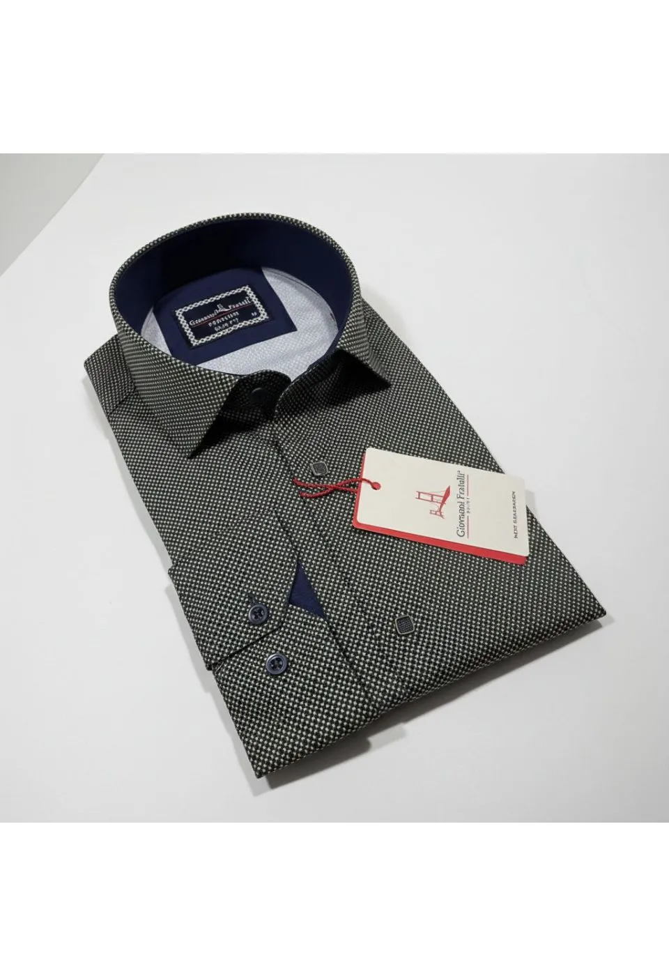 Slim Fit Uzun Kol Dijital Baskılı Desenli Erkek Gömlek 3GMK311643004 - Giovanni Fratelli