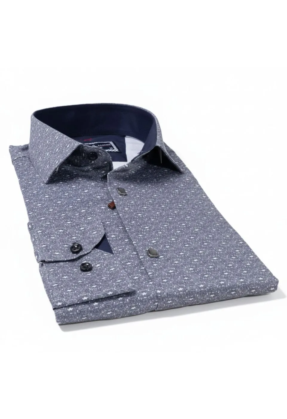 Slim Fit Uzun Kol Desenli Erkek Gömlek 3GMK311678007 - Giovanni Fratelli