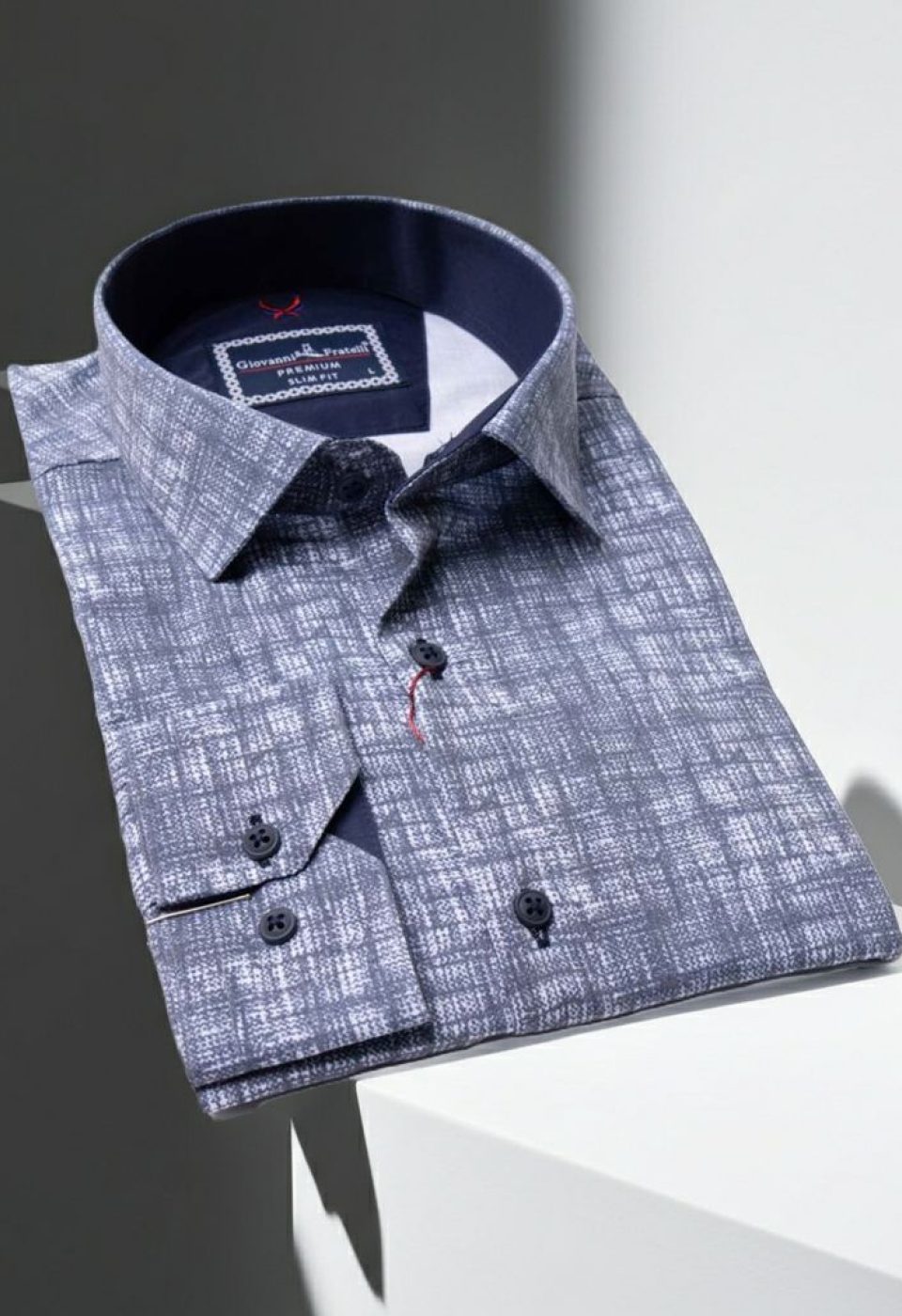 Slim Fit Uzun Kol Desenli Erkek Gömlek 3GMK311679001 - Giovanni Fratelli