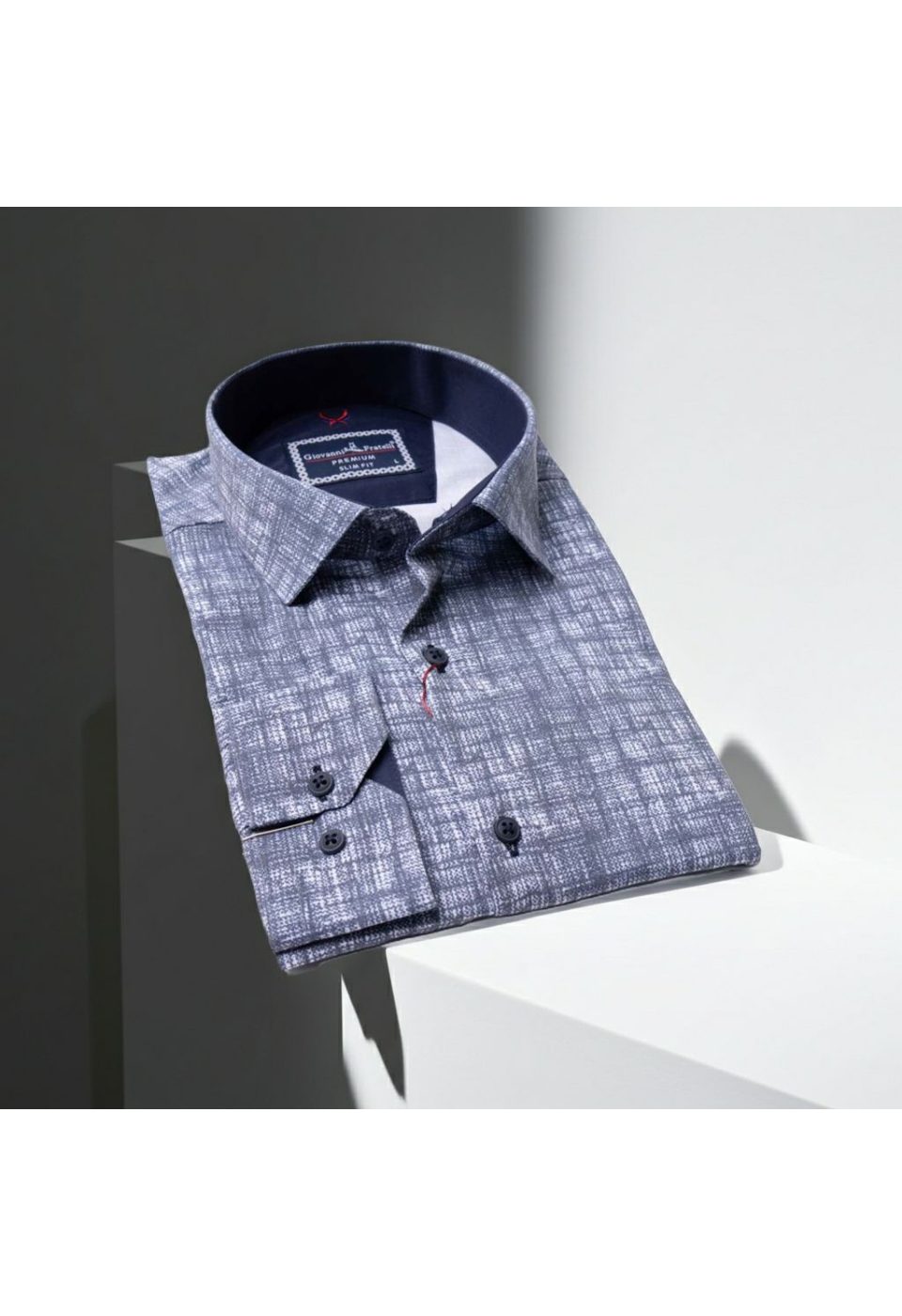 Slim Fit Uzun Kol Desenli Erkek Gömlek 3GMK311679001 - Giovanni Fratelli
