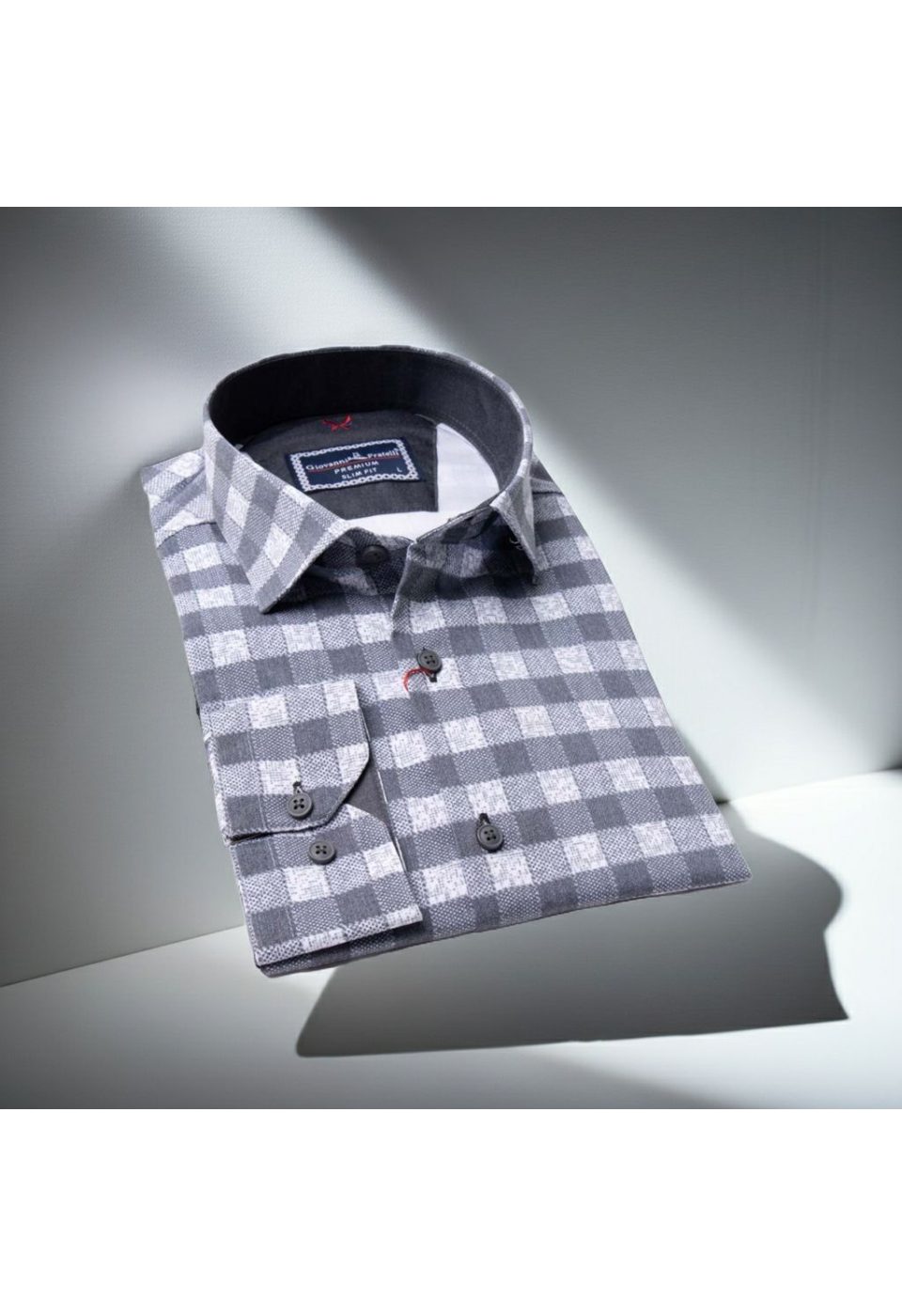 Slim Fit Uzun Kol Desenli Erkek Gömlek 3GMK311679002 - Giovanni Fratelli