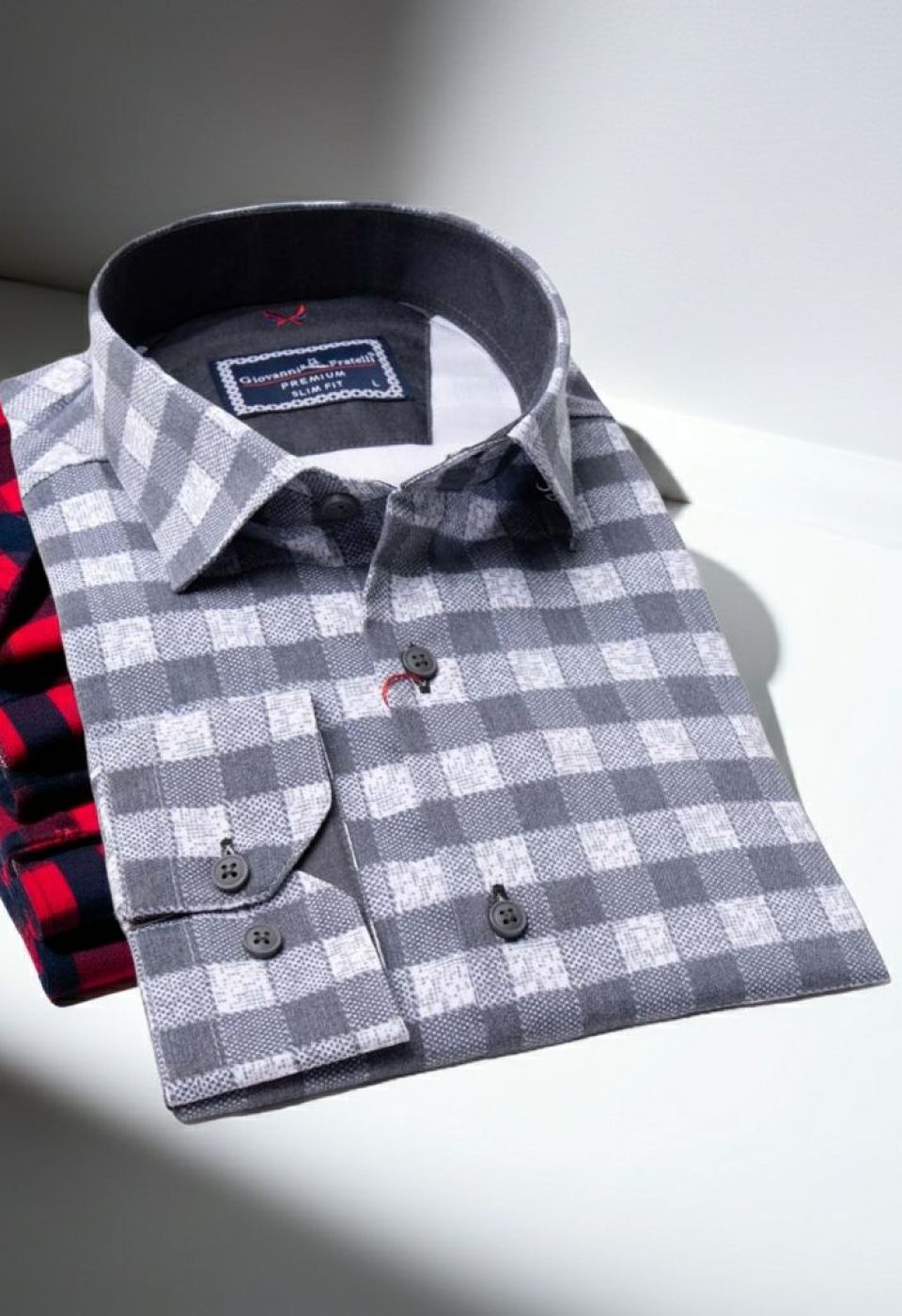 Slim Fit Uzun Kol Desenli Erkek Gömlek 3GMK311679002 - Giovanni Fratelli
