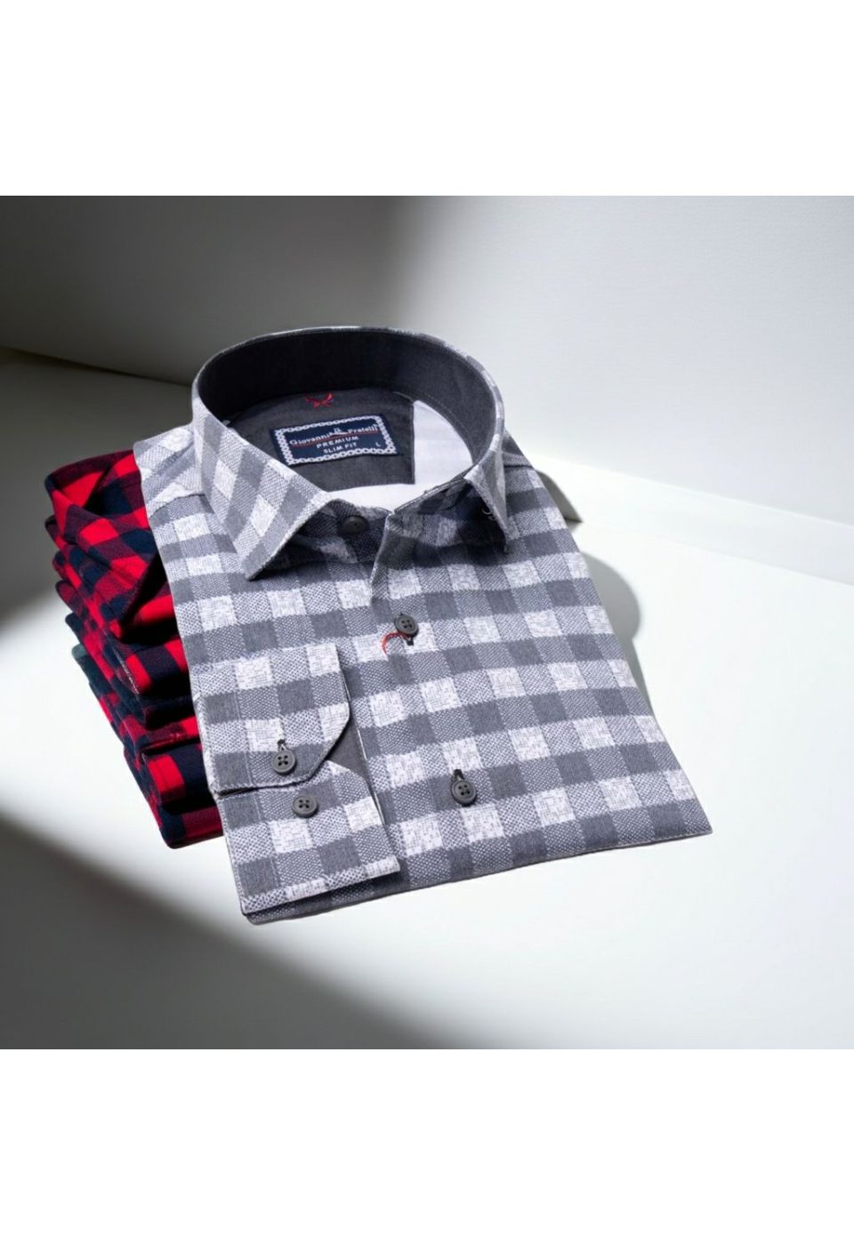 Slim Fit Uzun Kol Desenli Erkek Gömlek 3GMK311679002 - Giovanni Fratelli