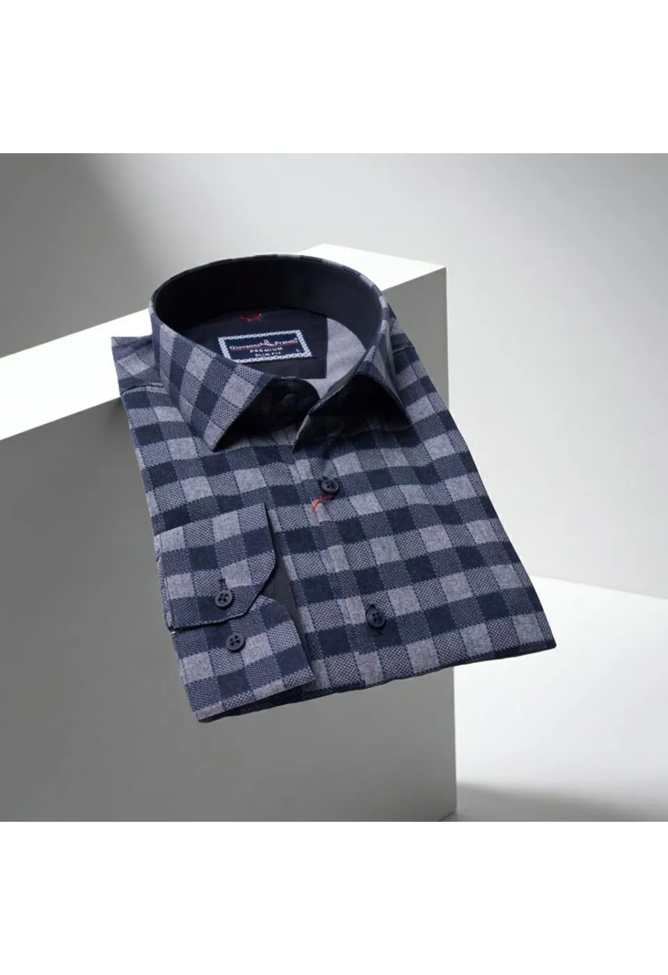 Slim Fit Uzun Kol Desenli Erkek Gömlek 3GMK311679004 - Giovanni Fratelli