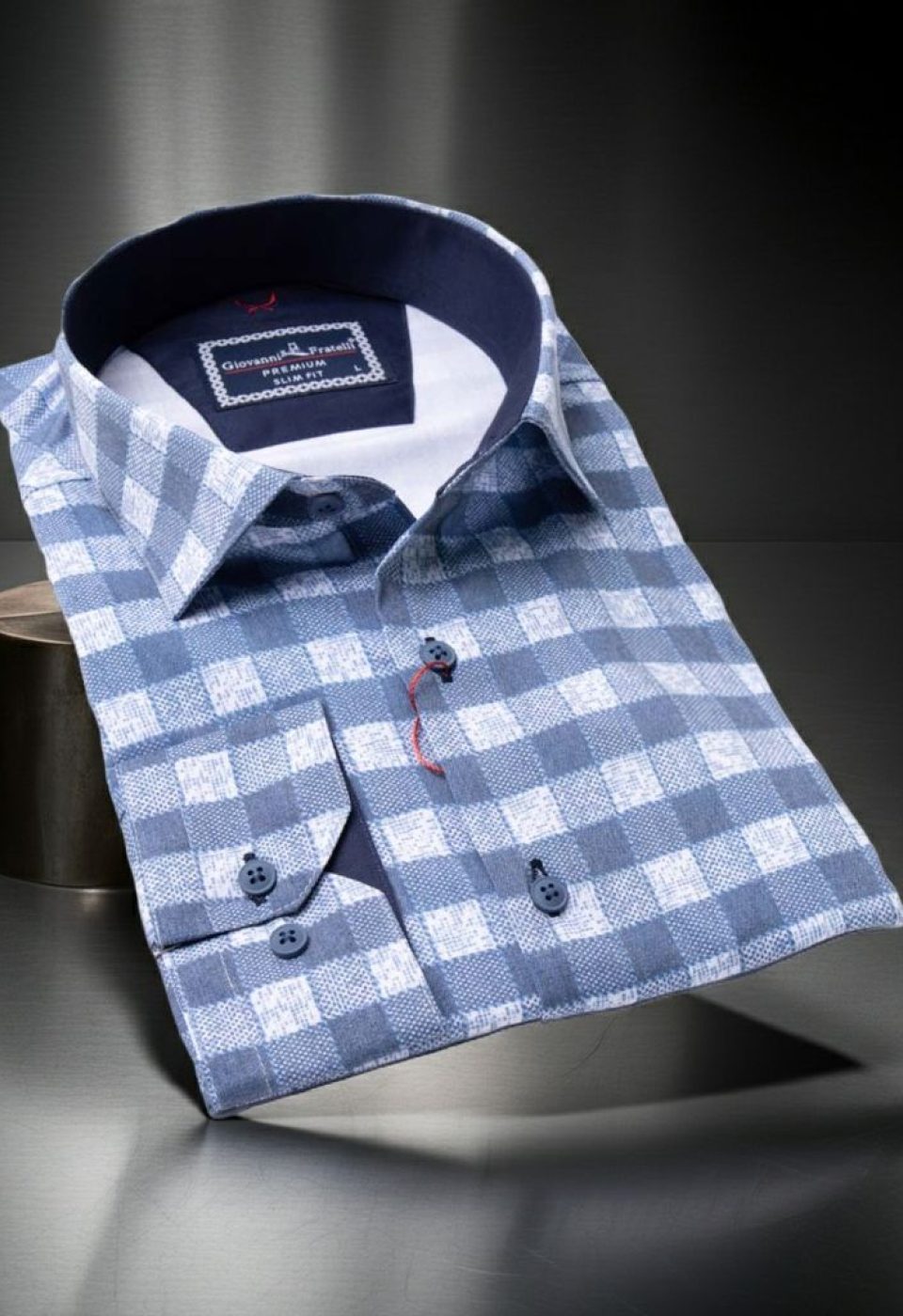 Slim Fit Uzun Kol Desenli Erkek Gömlek 3GMK311679010 - Giovanni Fratelli