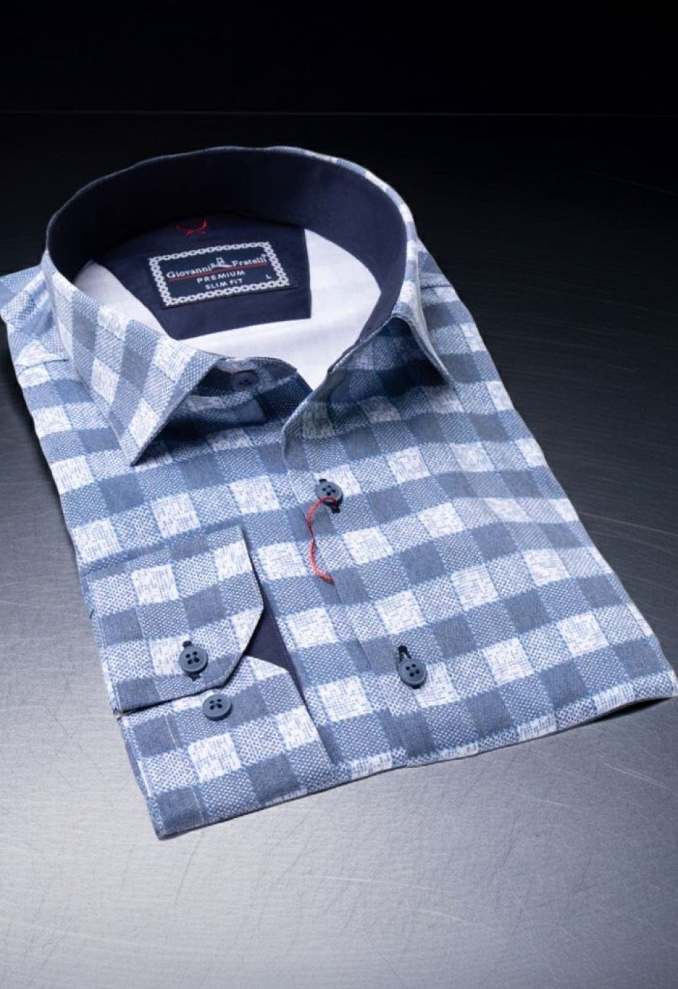 Slim Fit Uzun Kol Desenli Erkek Gömlek 3GMK311679010
