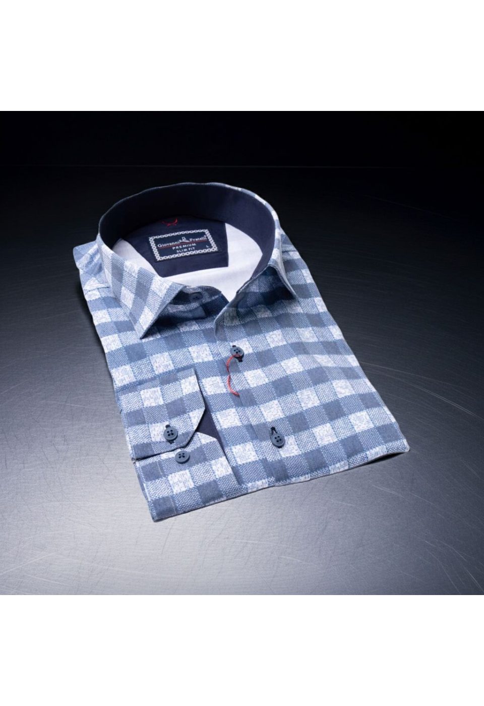 Slim Fit Uzun Kol Desenli Erkek Gömlek 3GMK311679010 - Giovanni Fratelli
