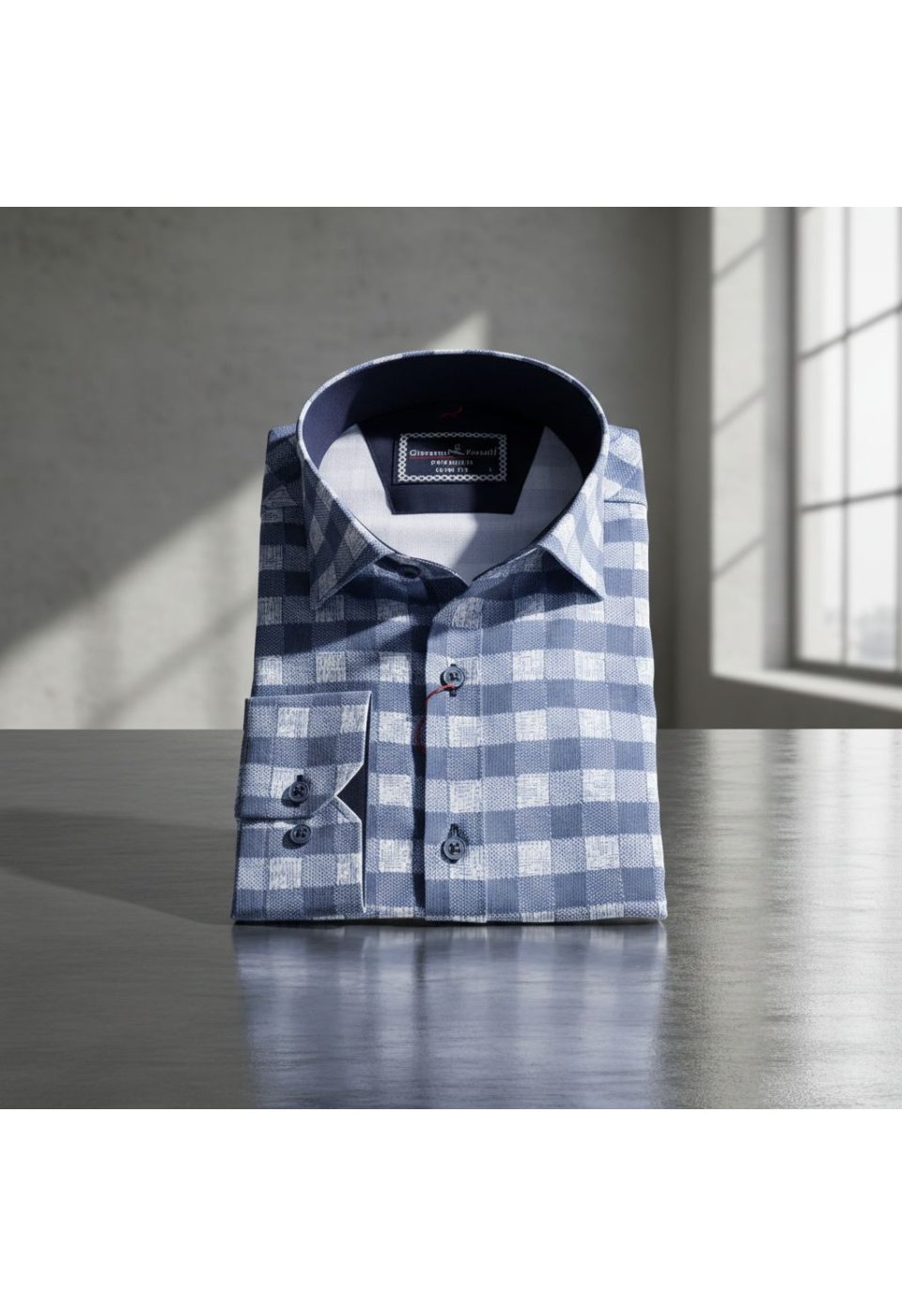 Slim Fit Uzun Kol Desenli Erkek Gömlek 3GMK311679010 - Giovanni Fratelli