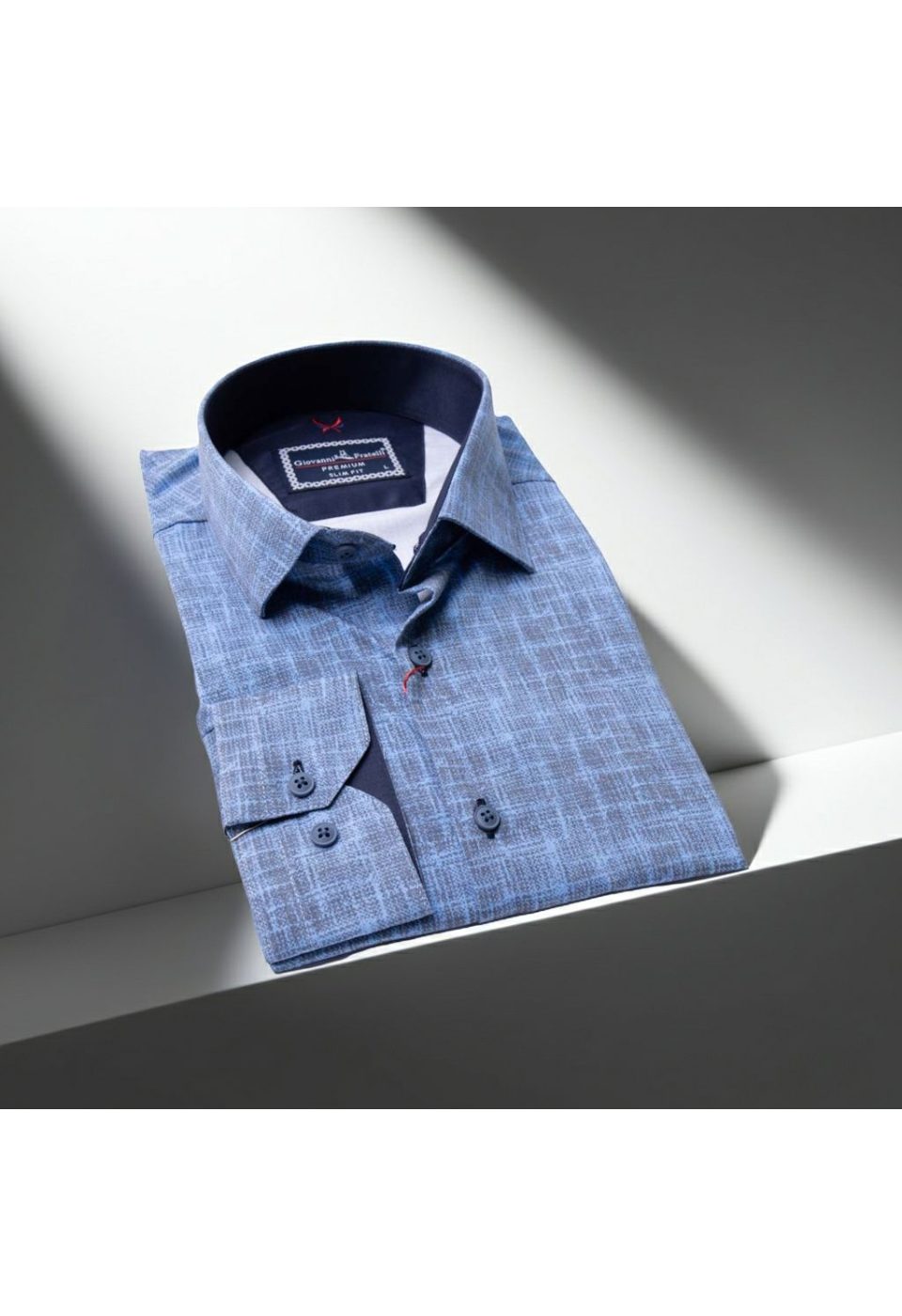 Slim Fit Uzun Kol Desenli Erkek Gömlek 3GMK311679011 - Giovanni Fratelli