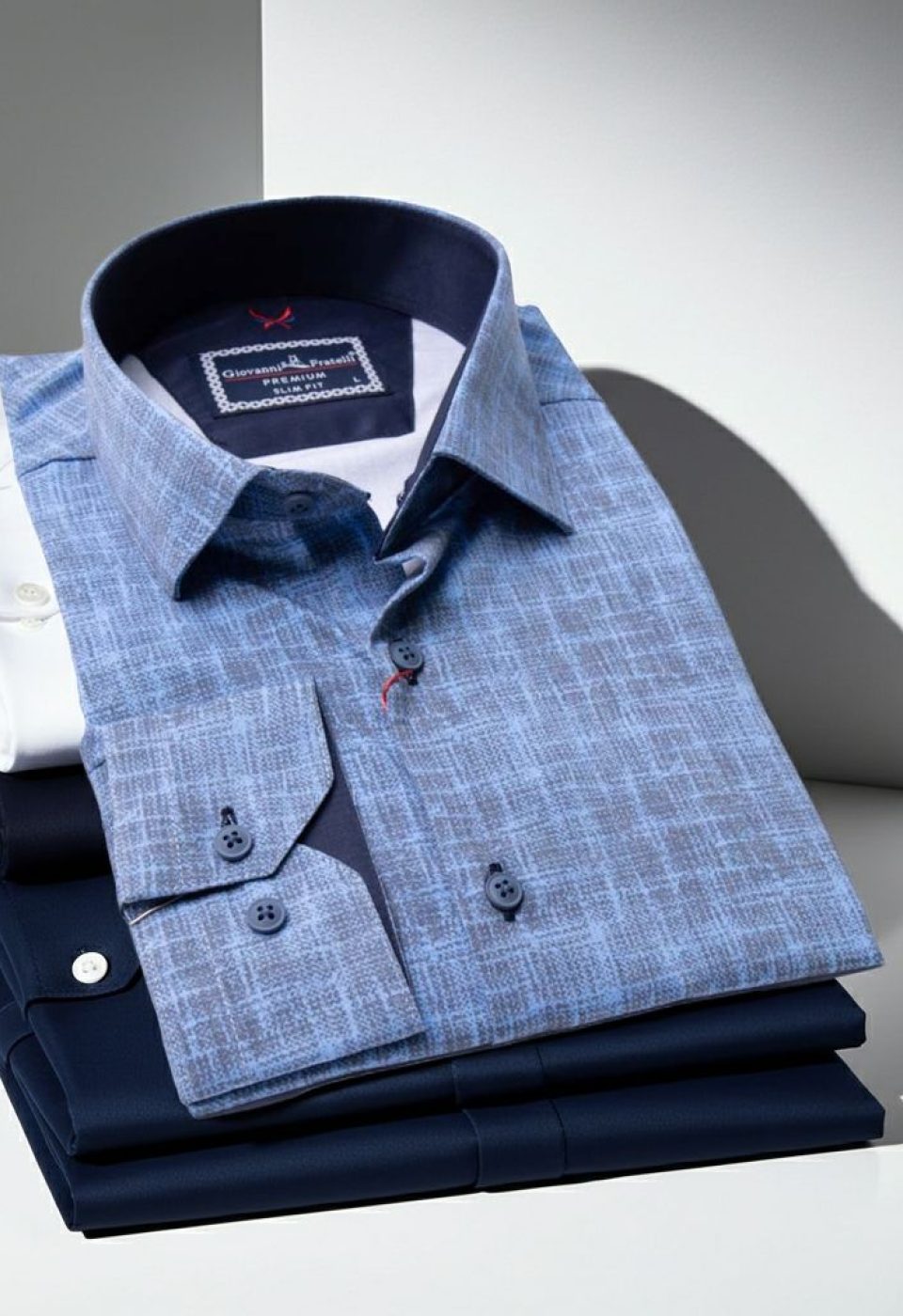 Slim Fit Uzun Kol Desenli Erkek Gömlek 3GMK311679011 - Giovanni Fratelli