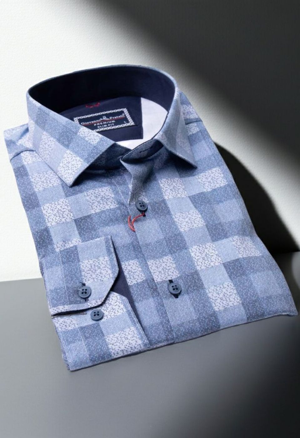 Slim Fit Uzun Kol Desenli Erkek Gömlek 3GMK311679013 - Giovanni Fratelli