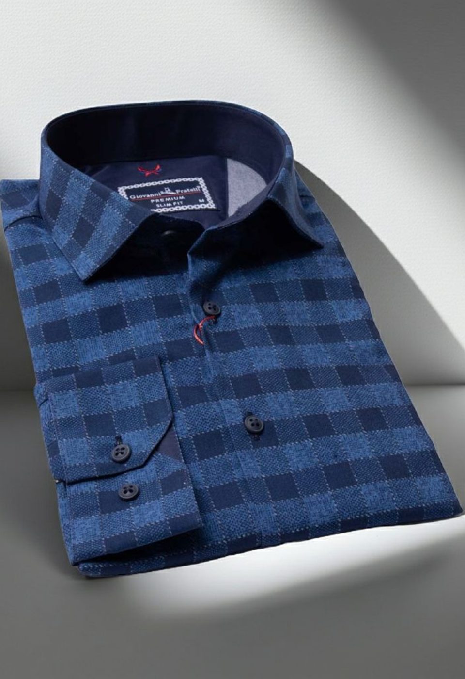 Slim Fit Uzun Kol Desenli Erkek Gömlek 3GMK311679016