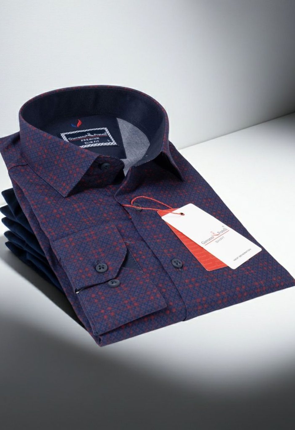 1681 CR KOT 001 Slim Fit Uzun Kol Desenli Erkek Gömlek 3GMK311681001 - Giovanni Fratelli