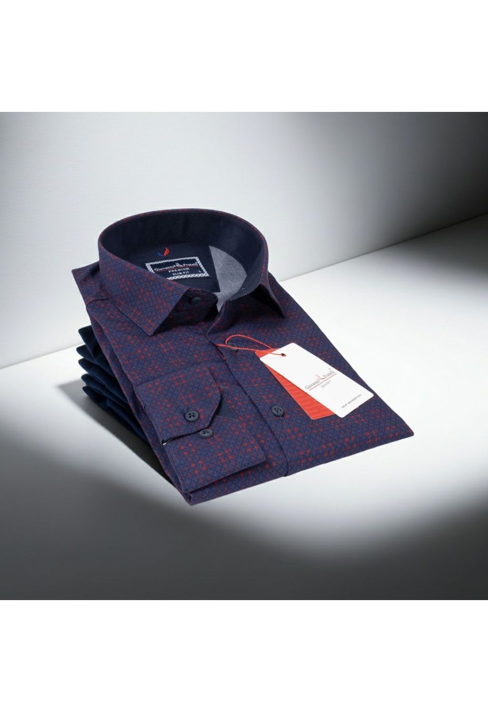 1681 CR KOT 001 Slim Fit Uzun Kol Desenli Erkek Gömlek 3GMK311681001 - Giovanni Fratelli