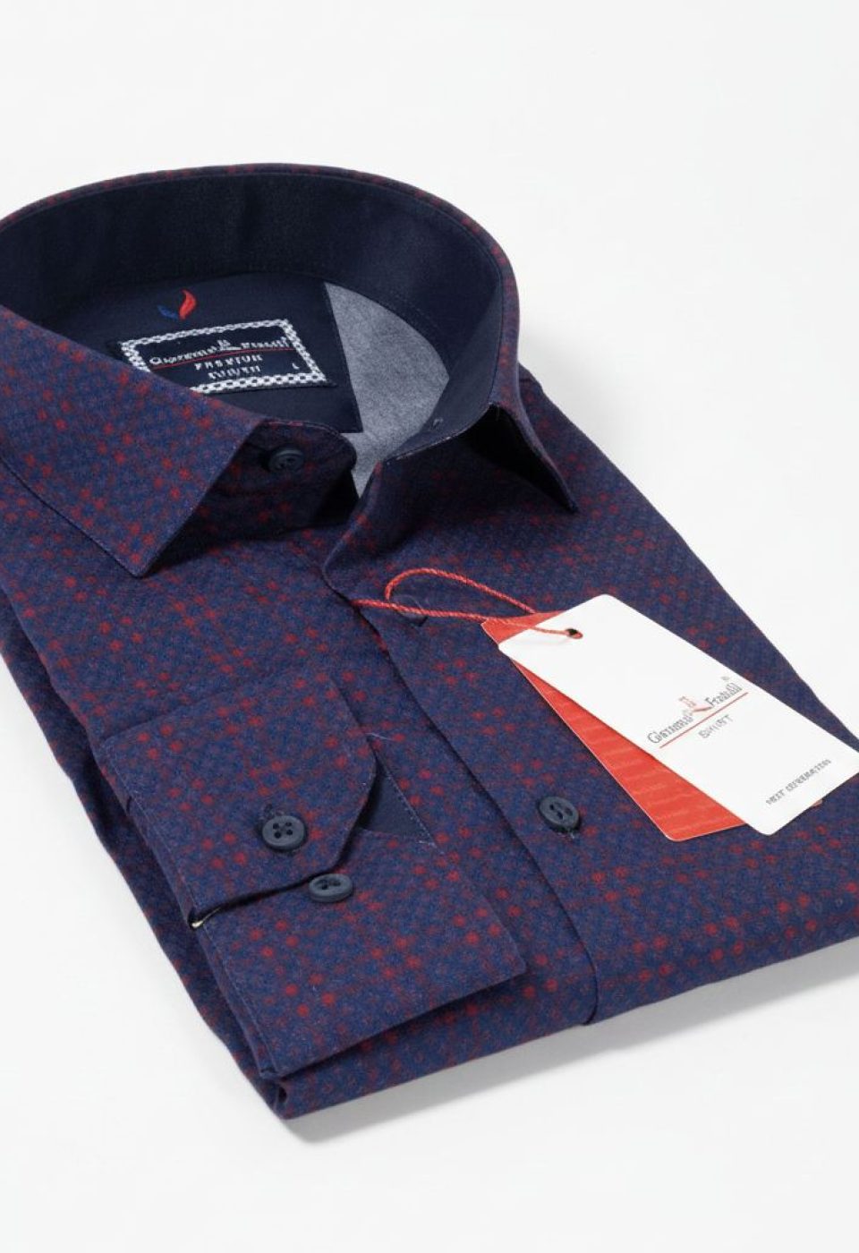 1681 CR KOT 001 Slim Fit Uzun Kol Desenli Erkek Gömlek 3GMK311681001 - Giovanni Fratelli