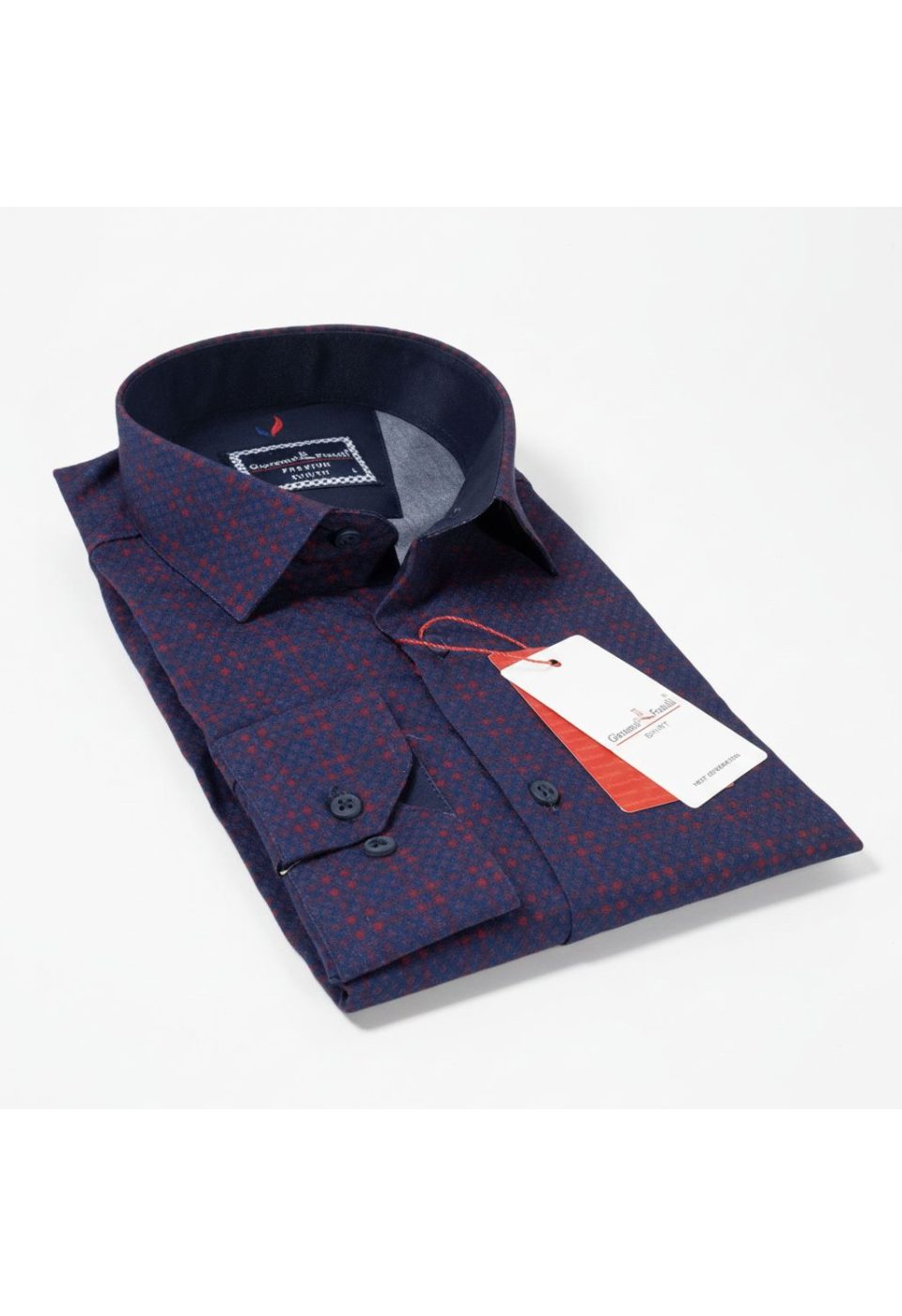 1681 CR KOT 001 Slim Fit Uzun Kol Desenli Erkek Gömlek 3GMK311681001 - Giovanni Fratelli