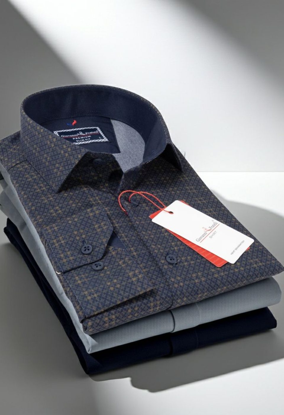 Slim Fit Uzun Kol Desenli Erkek Gömlek 3GMK311681002 - Giovanni Fratelli