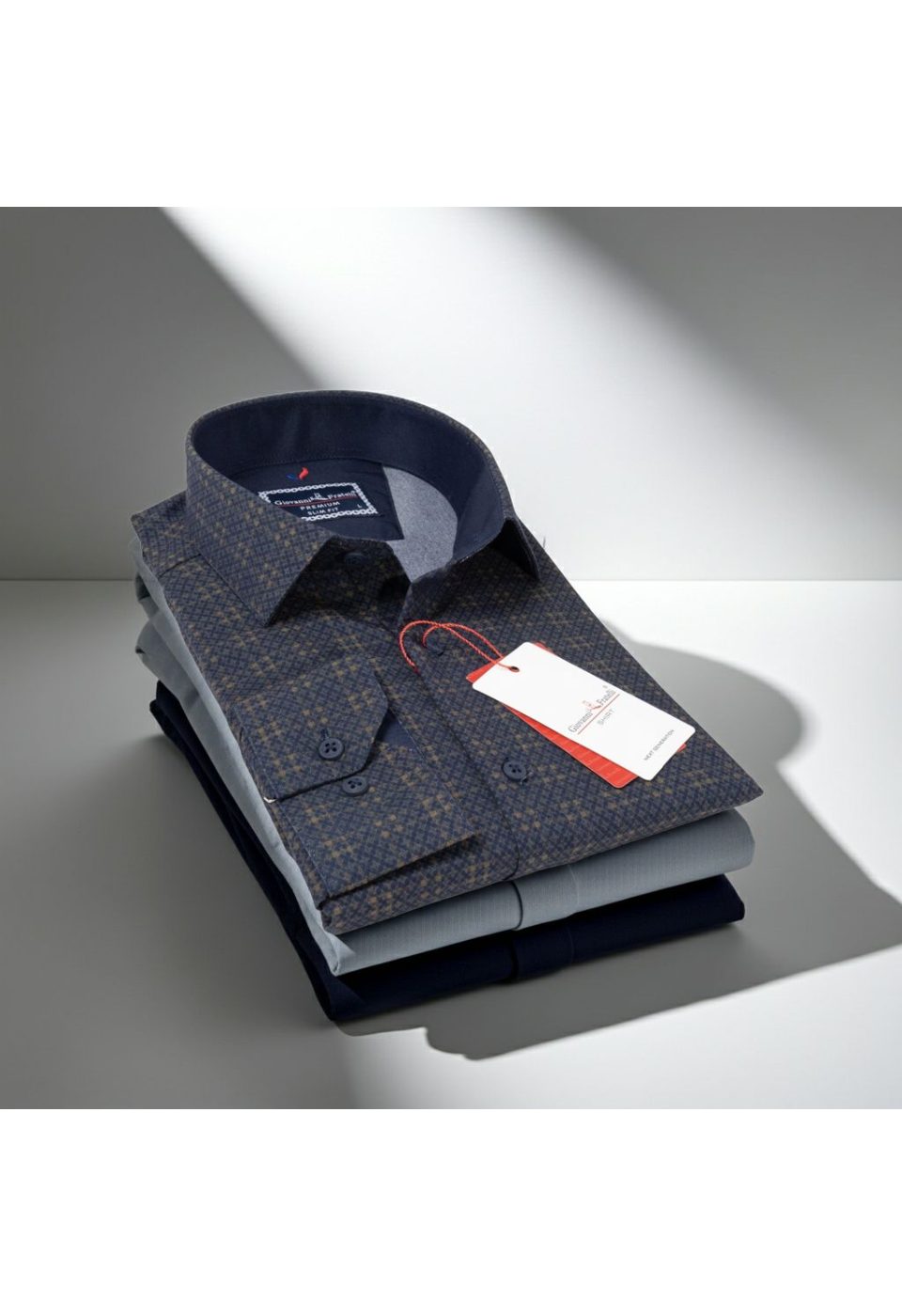 Slim Fit Uzun Kol Desenli Erkek Gömlek 3GMK311681002 - Giovanni Fratelli