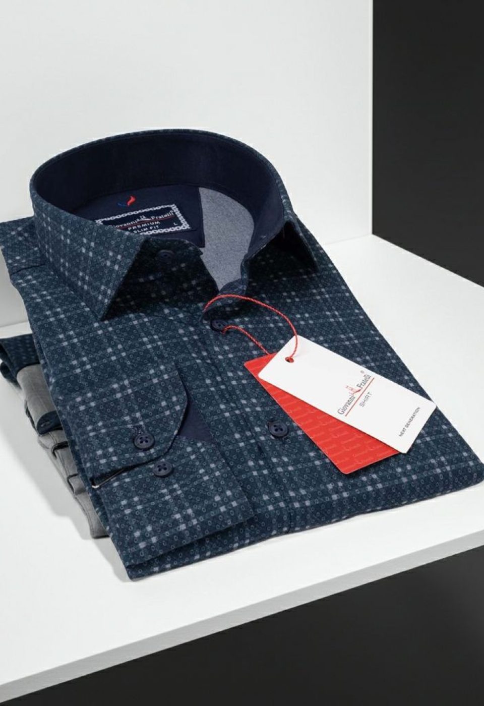 1681 CR KOT 006 Slim Fit Uzun Kol Desenli Erkek Gömlek 3GMK311681006 - Giovanni Fratelli