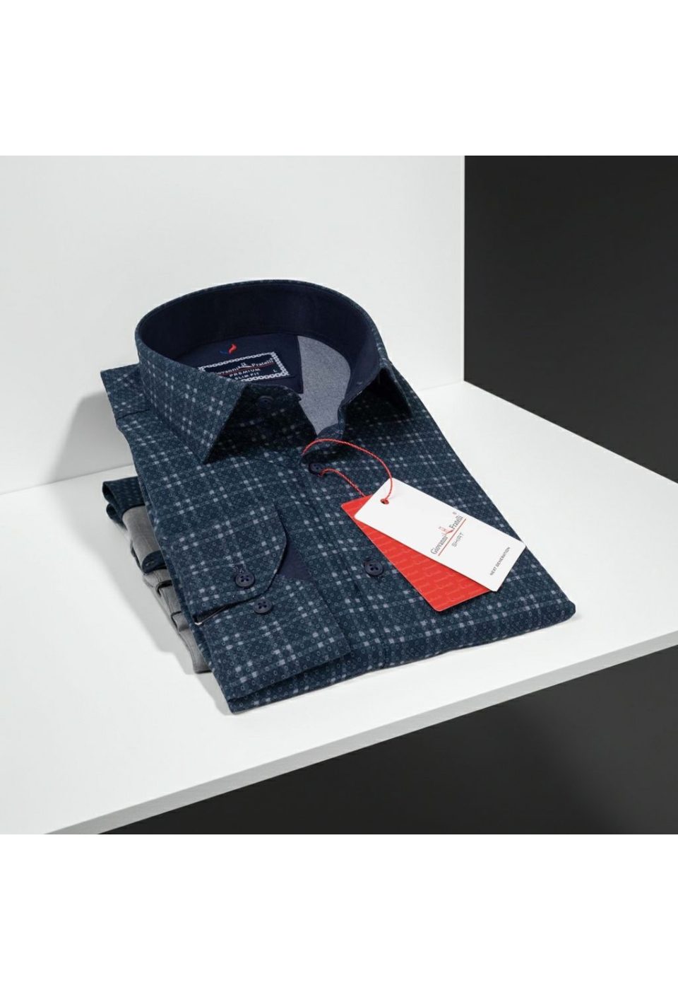 1681 CR KOT 006 Slim Fit Uzun Kol Desenli Erkek Gömlek 3GMK311681006 - Giovanni Fratelli