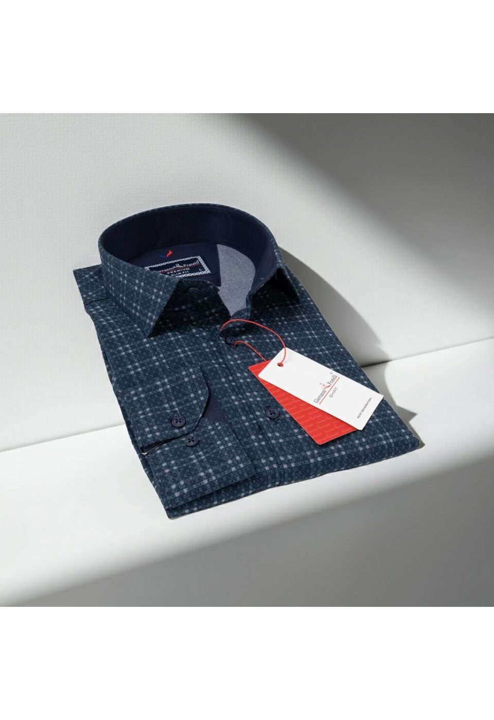 1681 CR KOT 006 Slim Fit Uzun Kol Desenli Erkek Gömlek 3GMK311681006 - Giovanni Fratelli