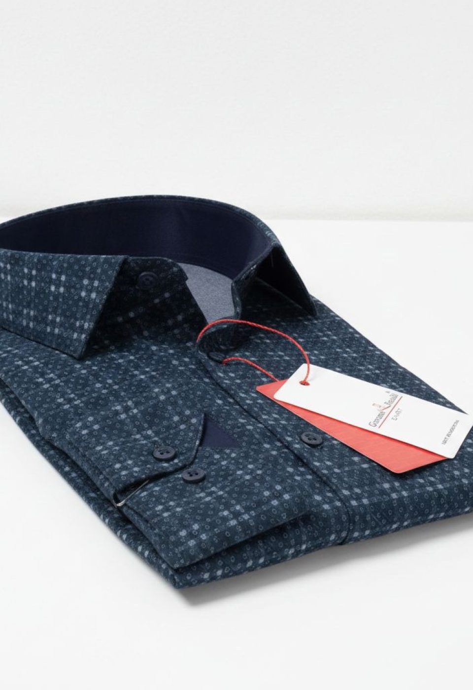 Slim Fit Uzun Kol Desenli Erkek Gömlek 3GMK311681006