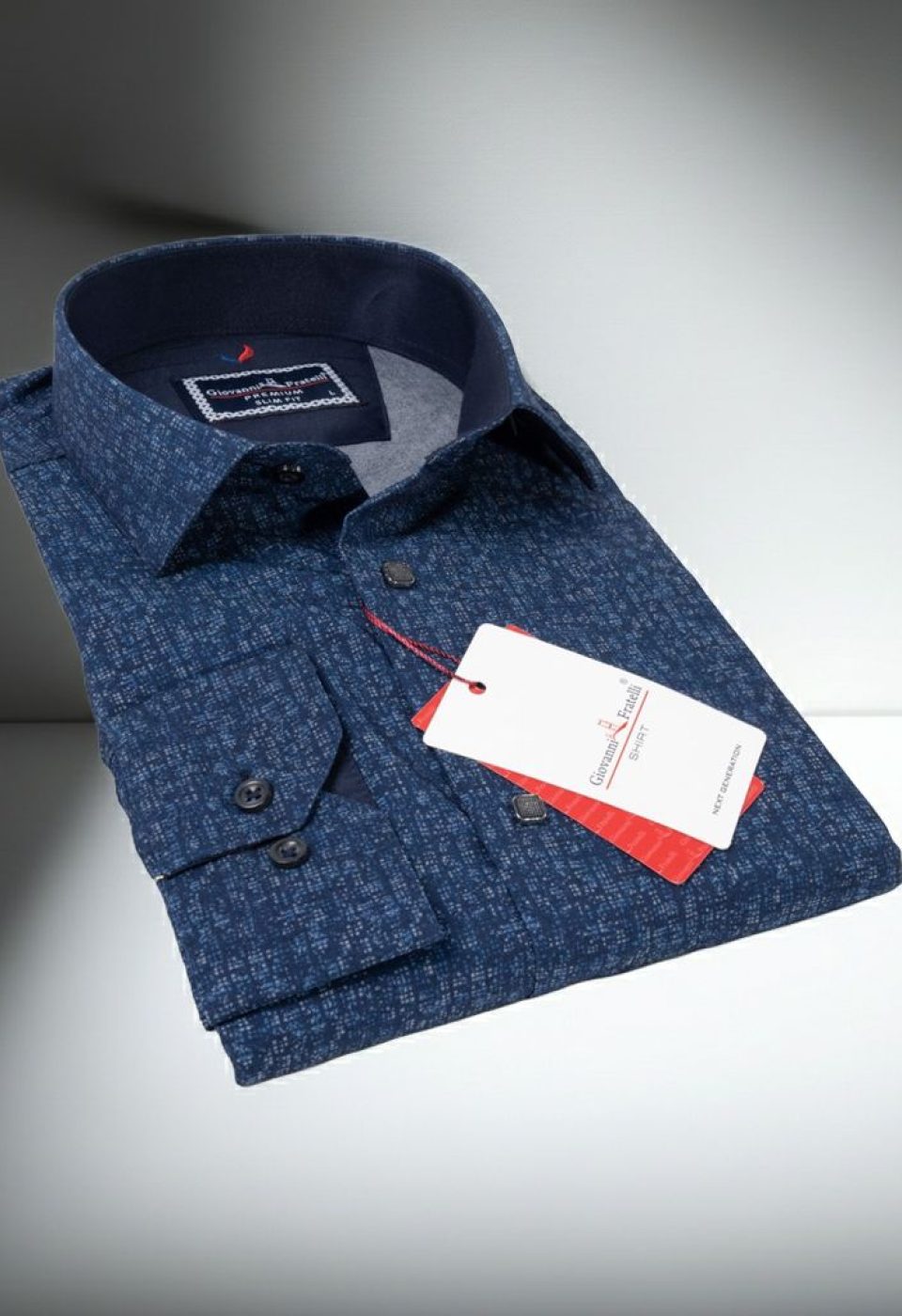 Slim Fit Uzun Kol Desenli Erkek Gömlek 3GMK311682006