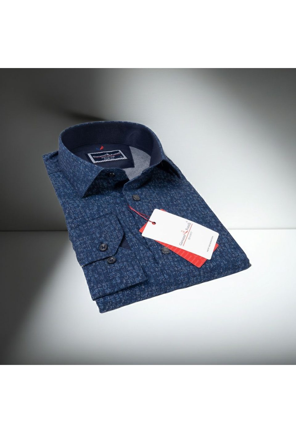Slim Fit Uzun Kol Desenli Erkek Gömlek 3GMK311682006 - Giovanni Fratelli