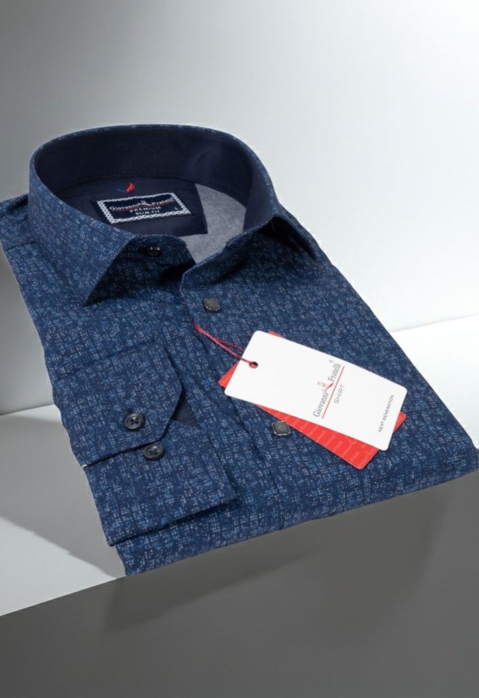 Slim Fit Uzun Kol Desenli Erkek Gömlek 3GMK311682006 - Giovanni Fratelli
