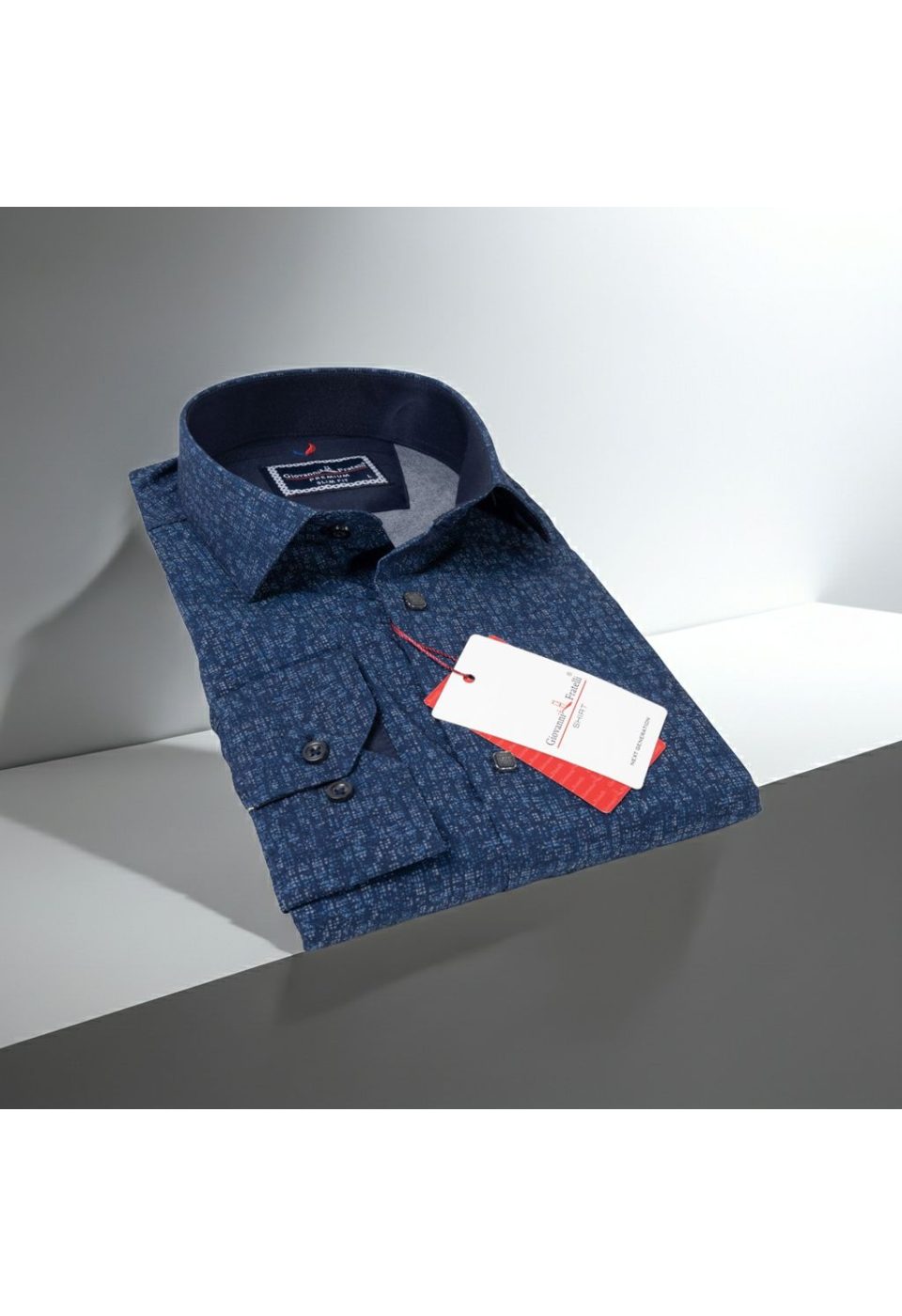 Slim Fit Uzun Kol Desenli Erkek Gömlek 3GMK311682006 - Giovanni Fratelli