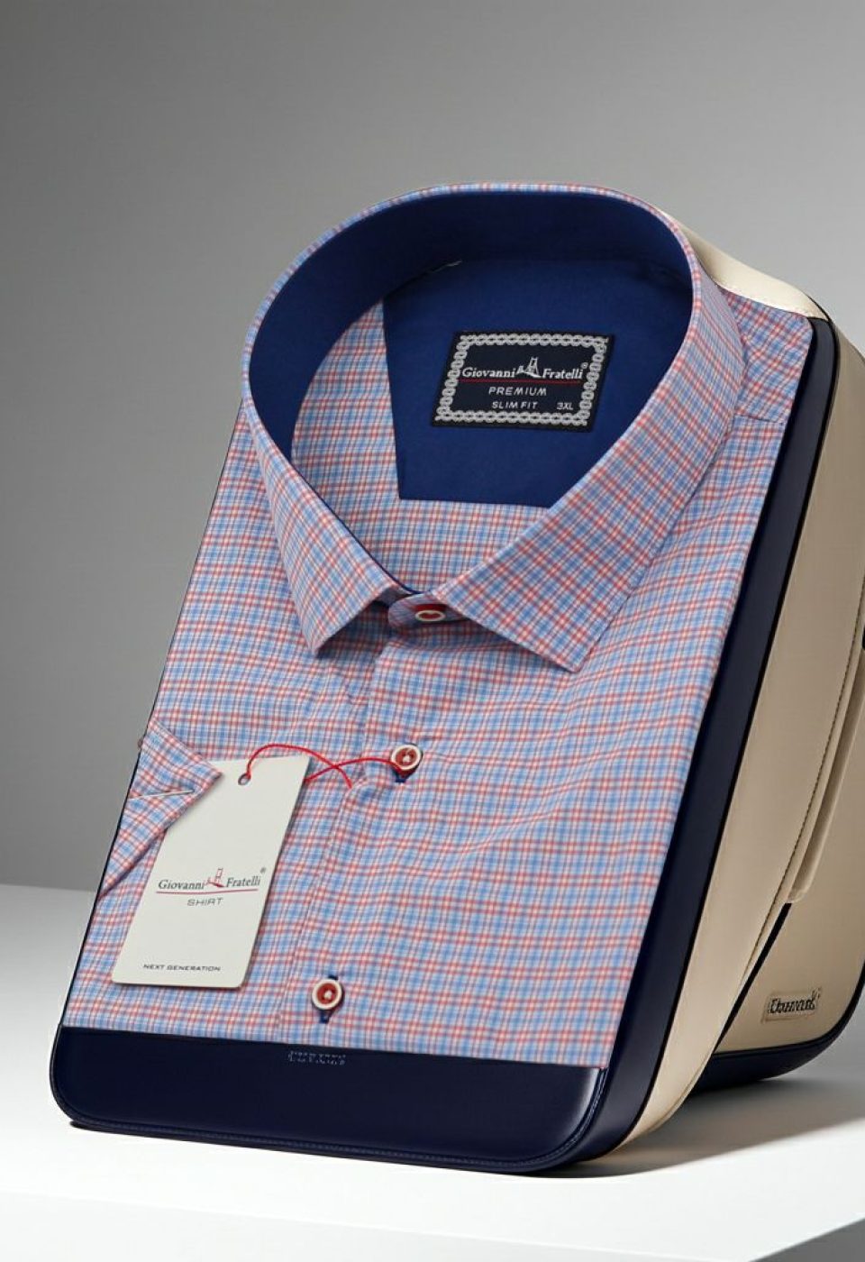 Büyük Beden Slim Fit Kısa Kol Desenli Erkek Gömlek 4GMK311702001