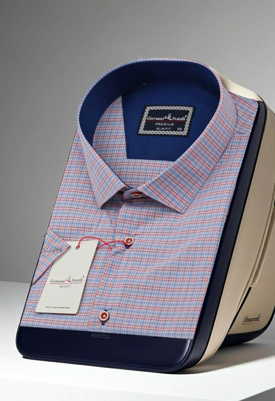 Büyük Beden Slim Fit Kısa Kol Desenli Erkek Gömlek 4GMK311702001