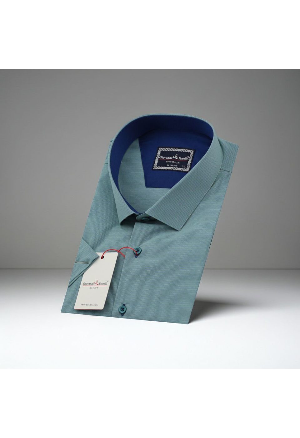 Büyük Beden Slim Fit Kısa Kol Desenli Erkek Gömlek 4GMK311702003 - Giovanni Fratelli