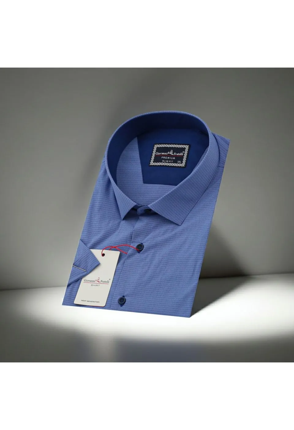 Büyük Beden Slim Fit Kısa Kol Desenli Erkek Gömlek 4GMK311702004 - Giovanni Fratelli