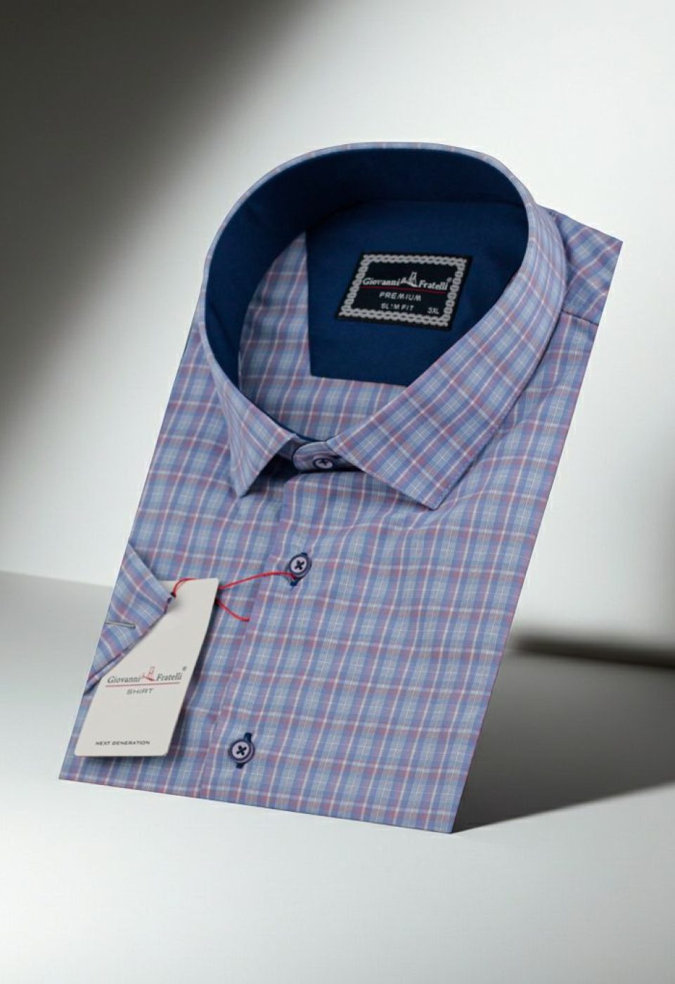 Büyük Beden Slim Fit Kısa Kol Desenli Erkek Gömlek 4GMK311703001