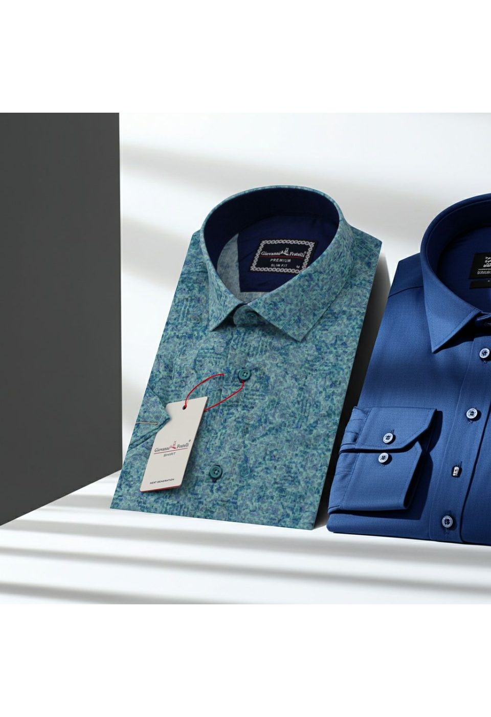 Slim Fit Kısa Kol Desenli Sıcak Baskı Erkek Gömlek 3GMK311716001 - Giovanni Fratelli