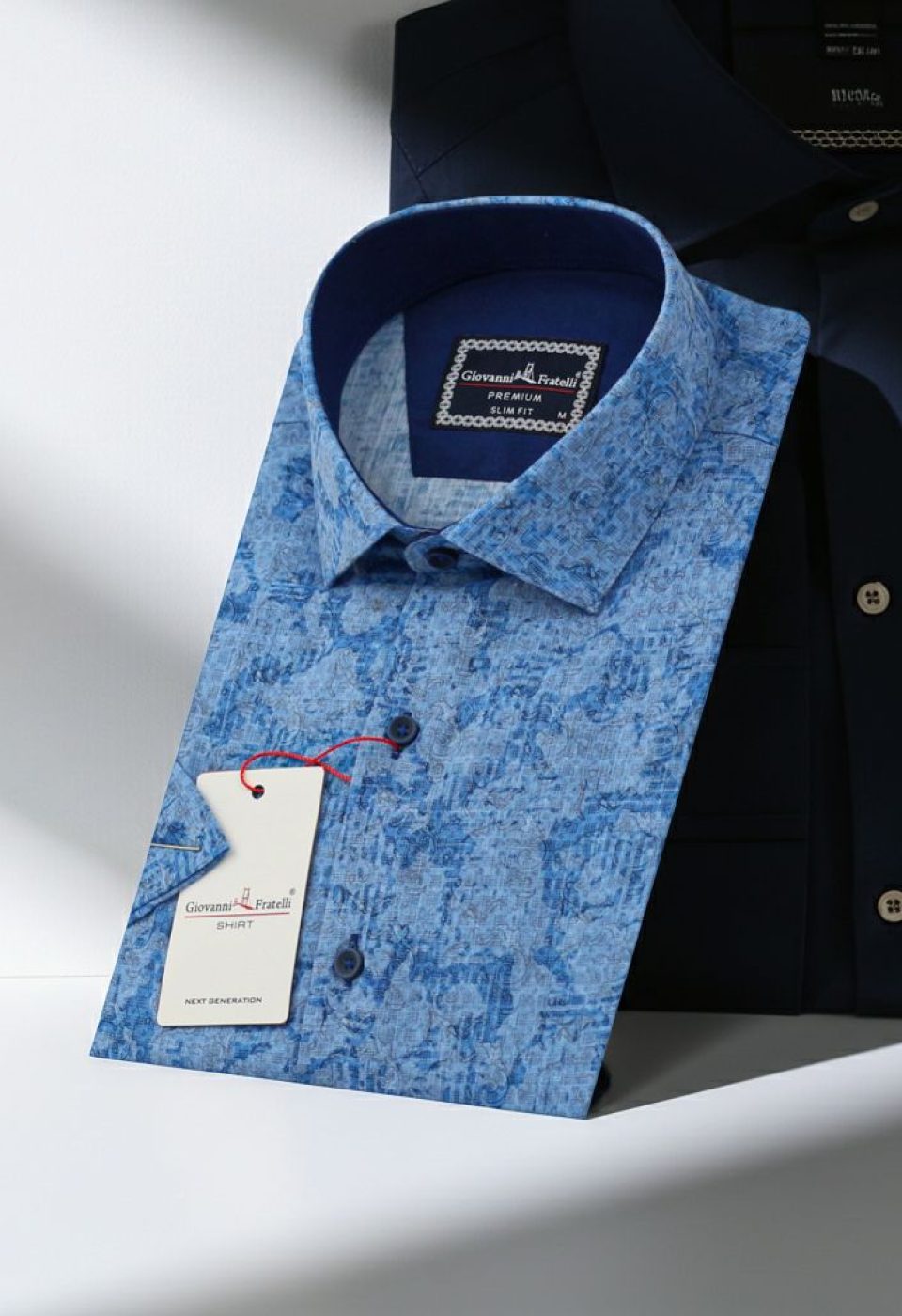 Slim Fit Kısa Kol Desenli Sıcak Baskı Erkek Gömlek 3GMK311716002