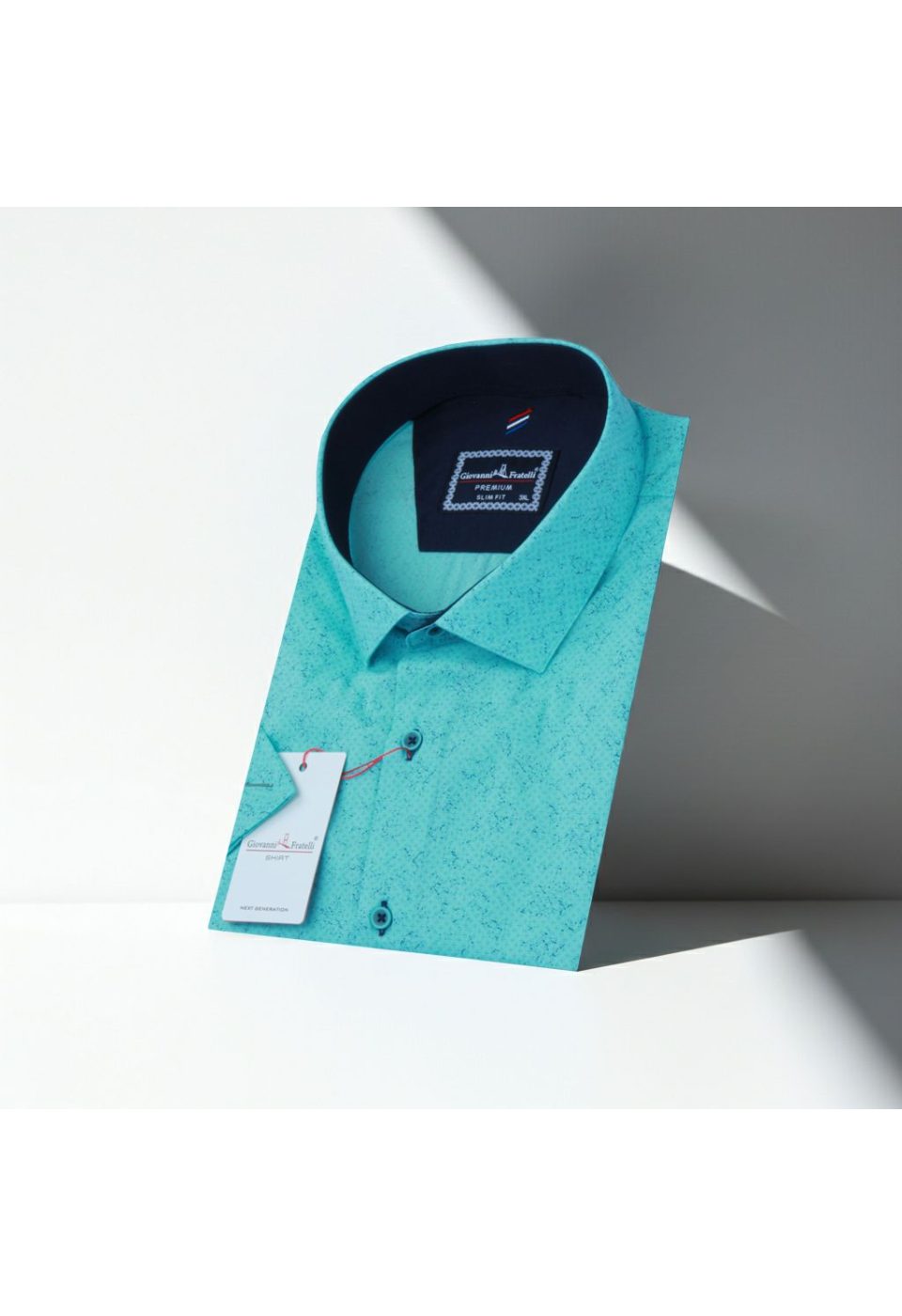 1726 BT CR K 004 Büyük Beden Slim Fit Kısa Kol Desenli Erkek Gömlek 4GMK311726004 - Giovanni Fratelli