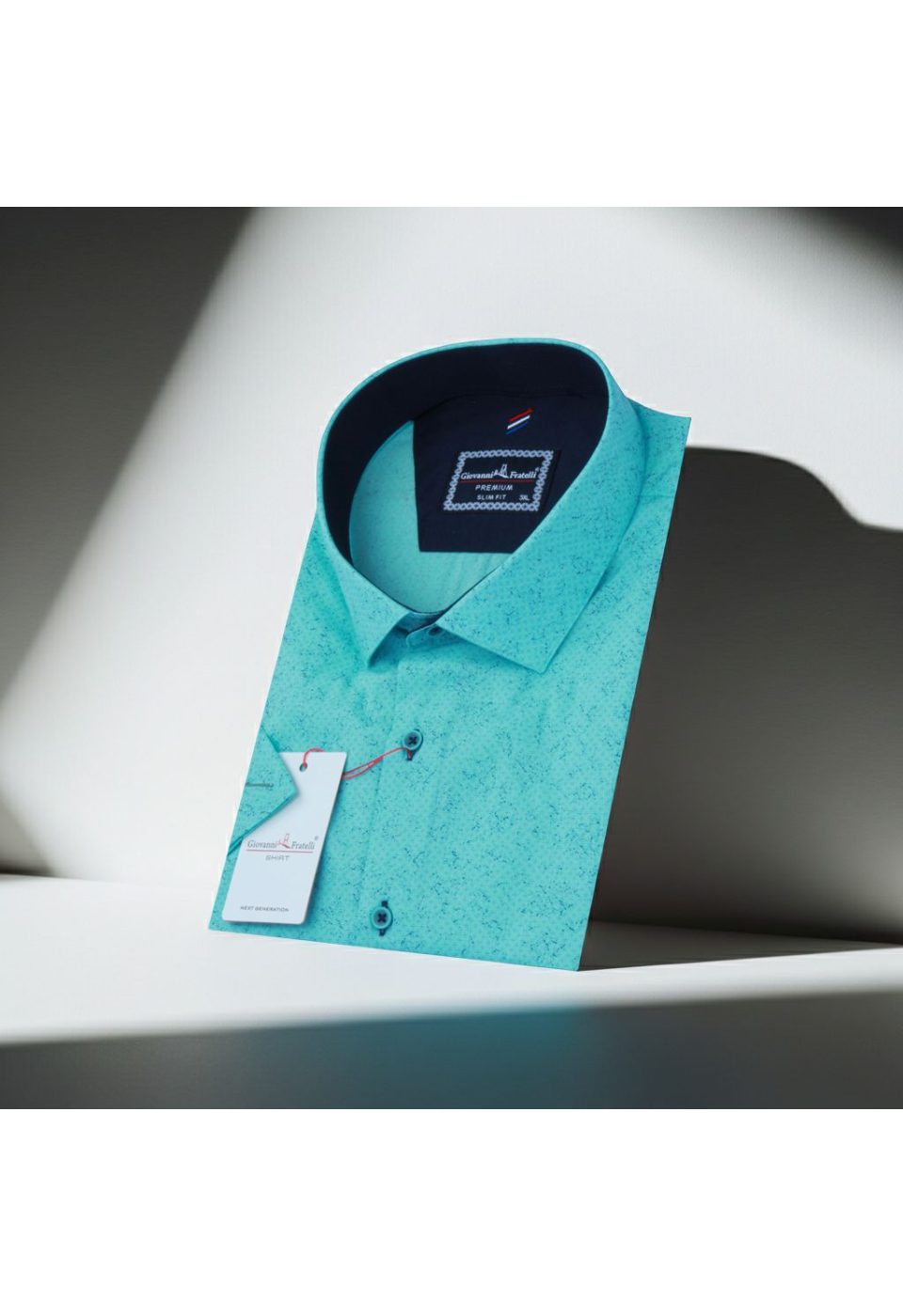 1726 BT CR K 004 Büyük Beden Slim Fit Kısa Kol Desenli Erkek Gömlek 4GMK311726004 - Giovanni Fratelli