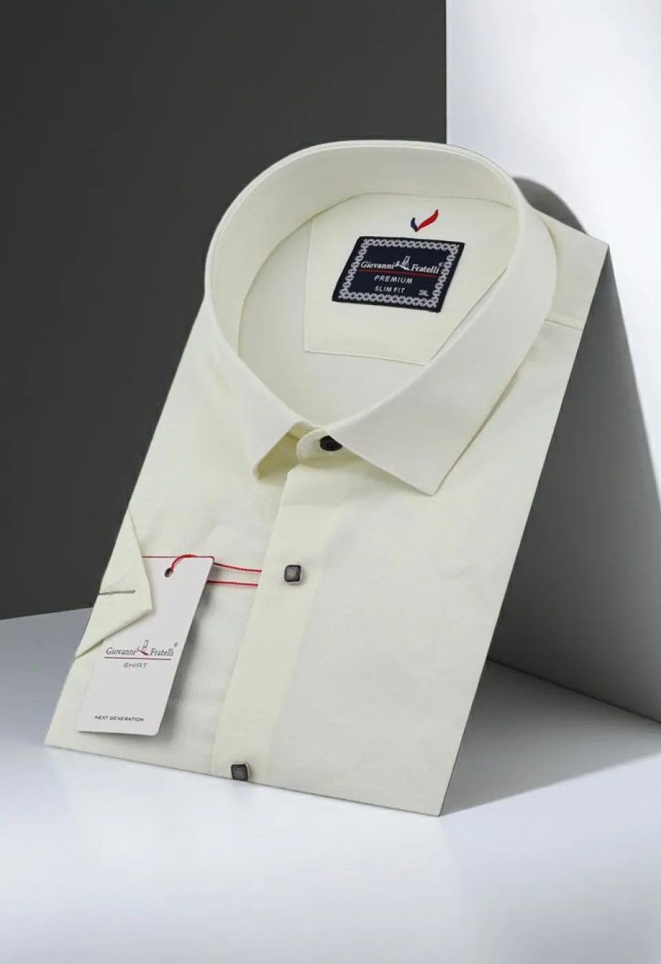 Büyük Beden Slim Fit Kısa Kol Desenli Erkek Gömlek 4GMK311727002